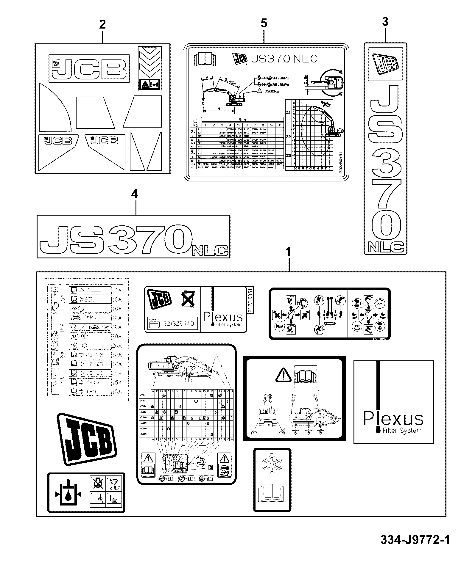 Схема 334/J9729 JCB