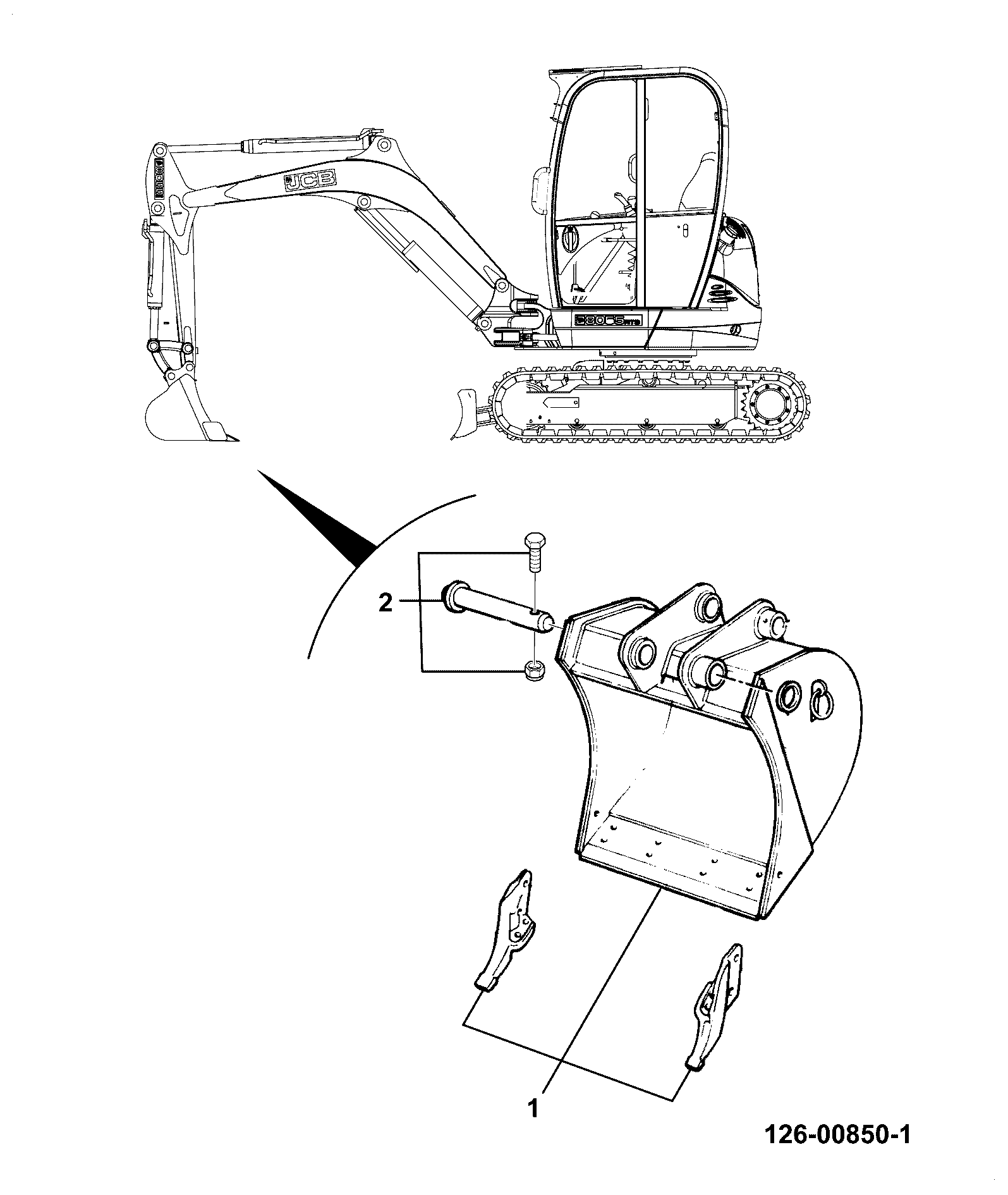 Палец 126/00849 JCB
