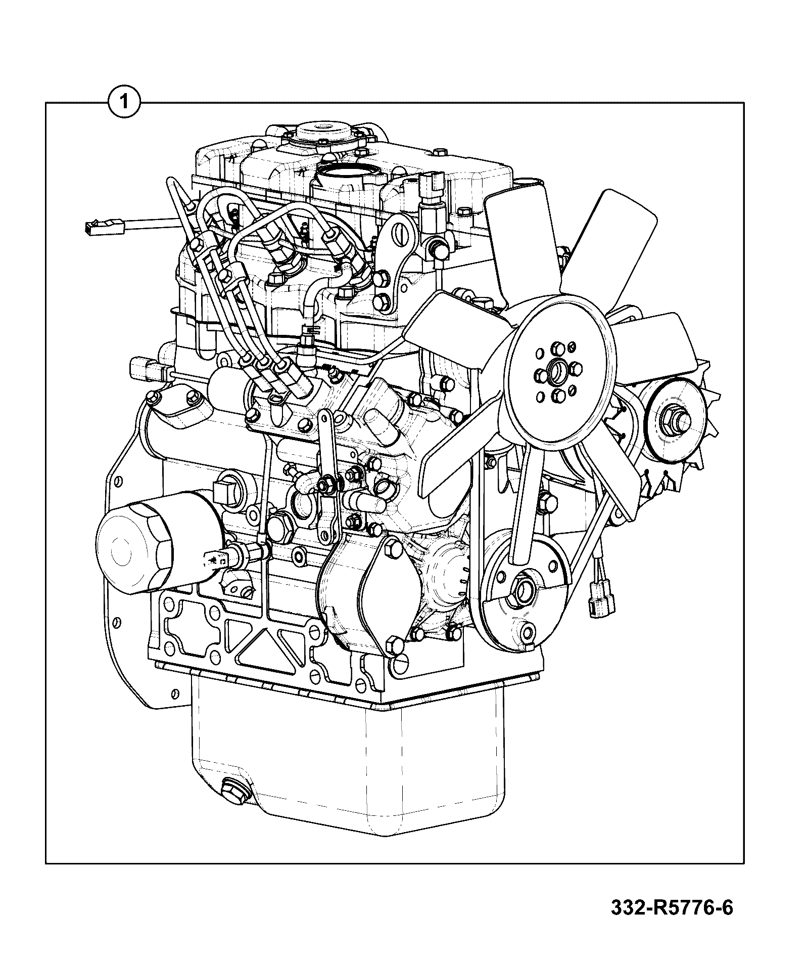 Двигатель 332/R5776 JCB