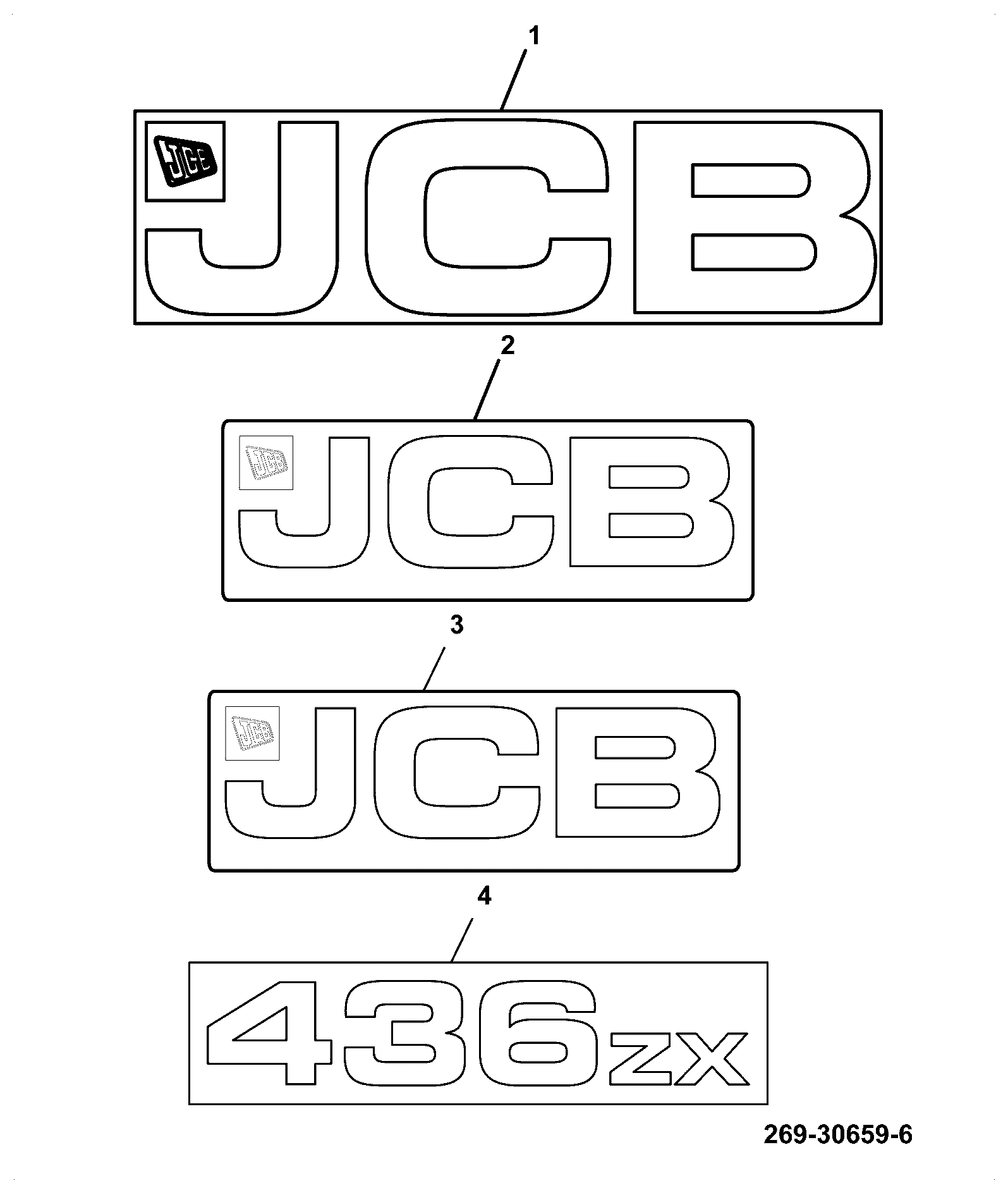 Наклейка 333/R5395 JCB