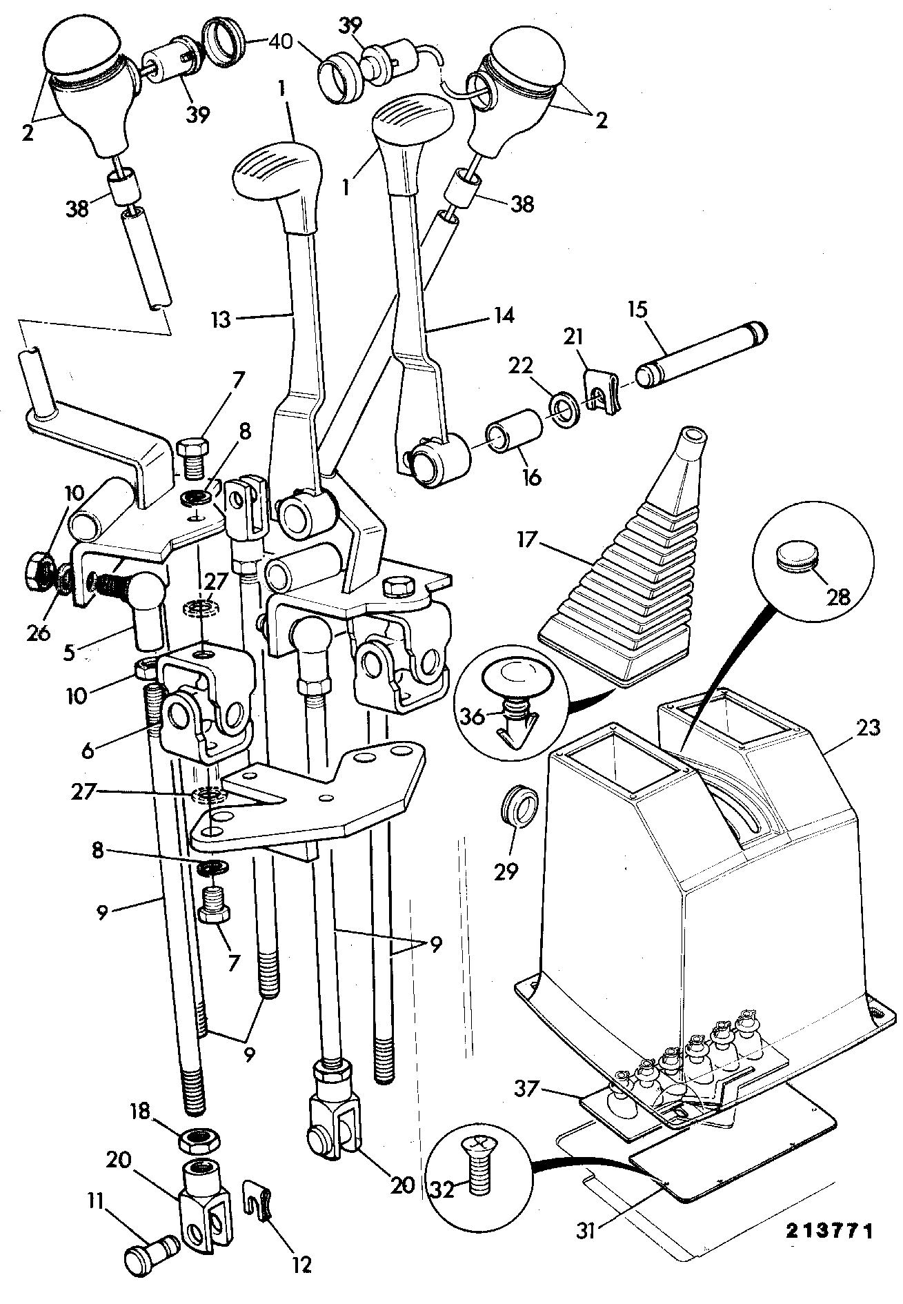 рычаг 125/69500 JCB