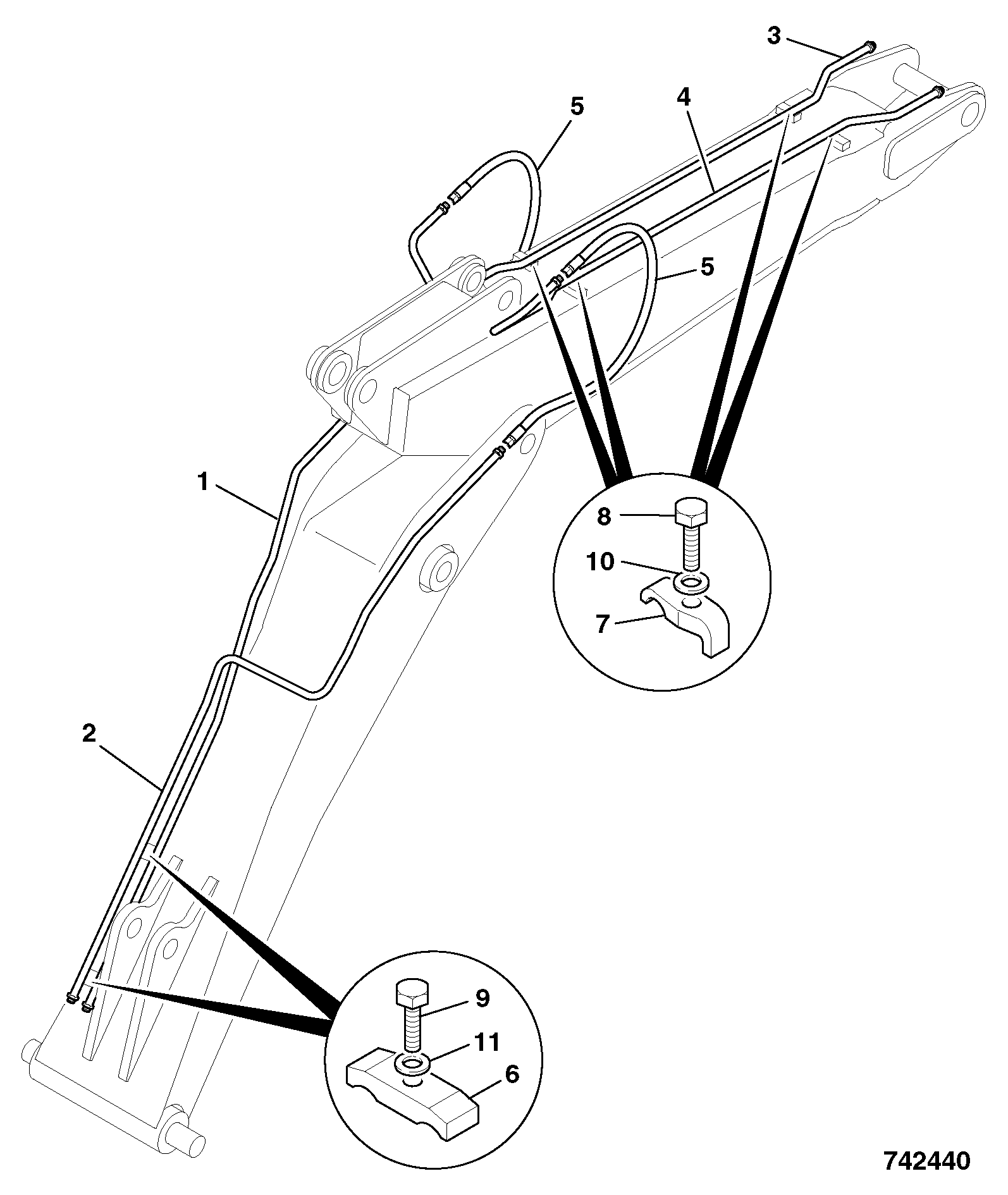 Шланг KRV1493 JCB