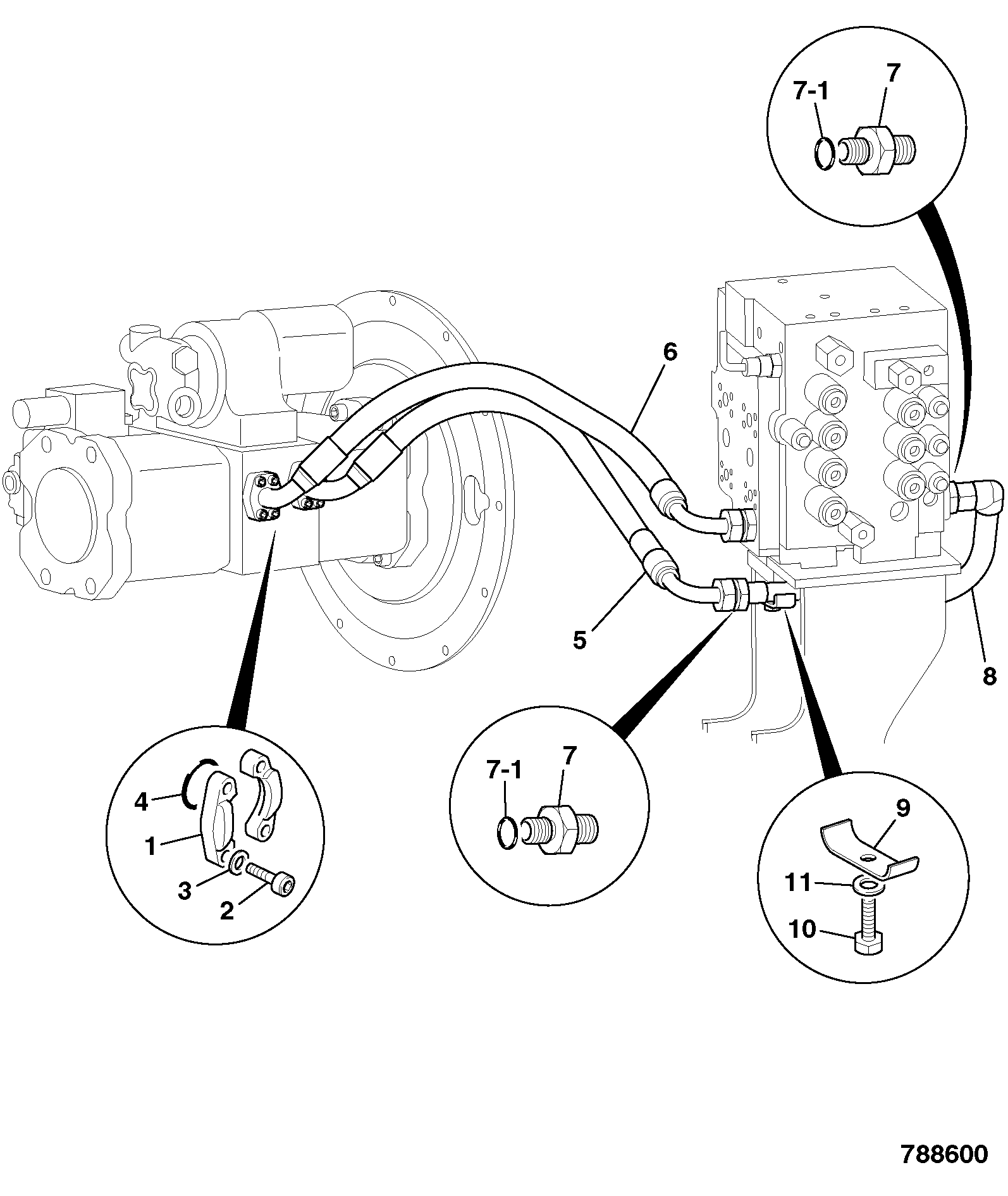 Труба JNJ0129 JCB