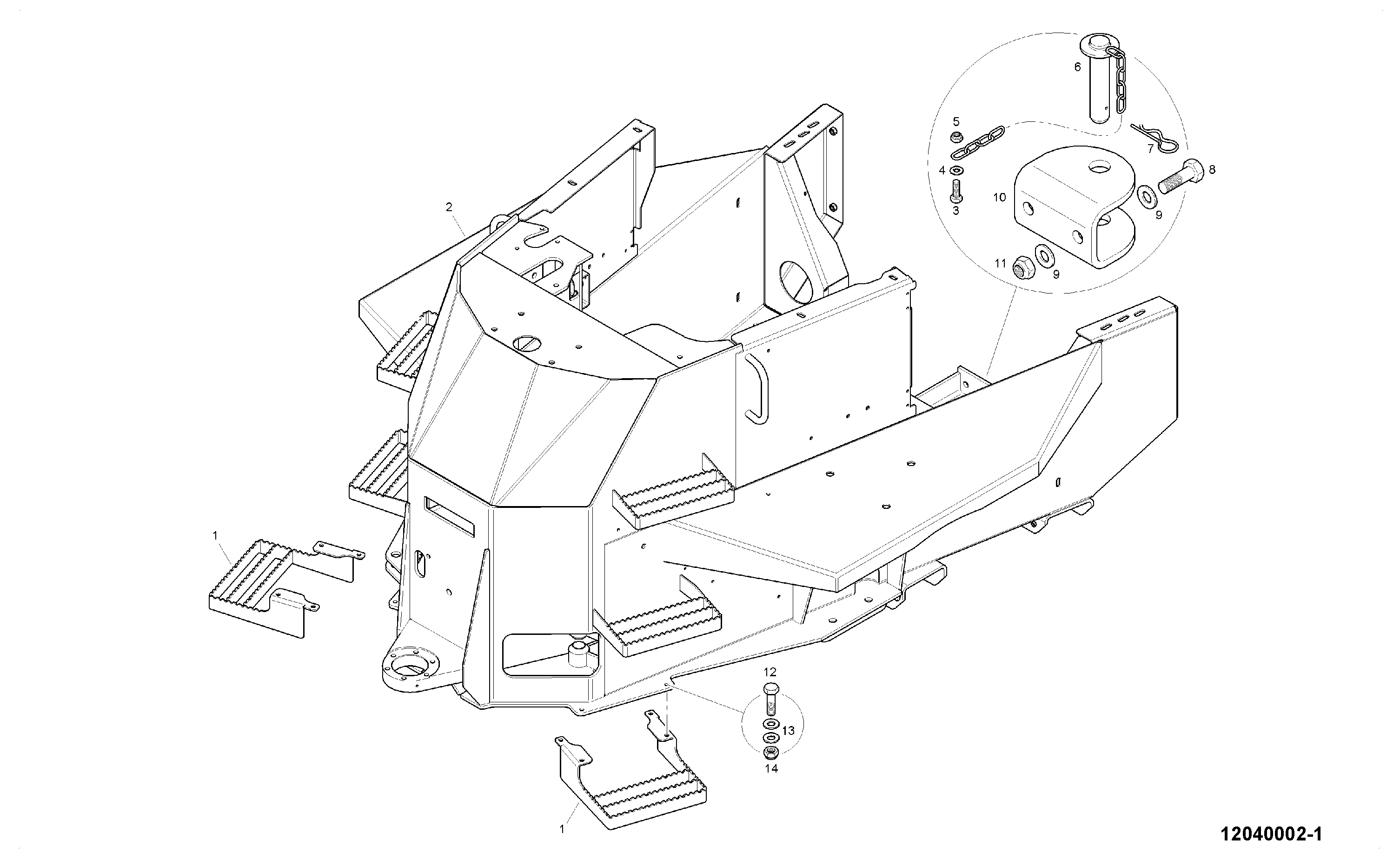 Зажим 336/A0865 JCB