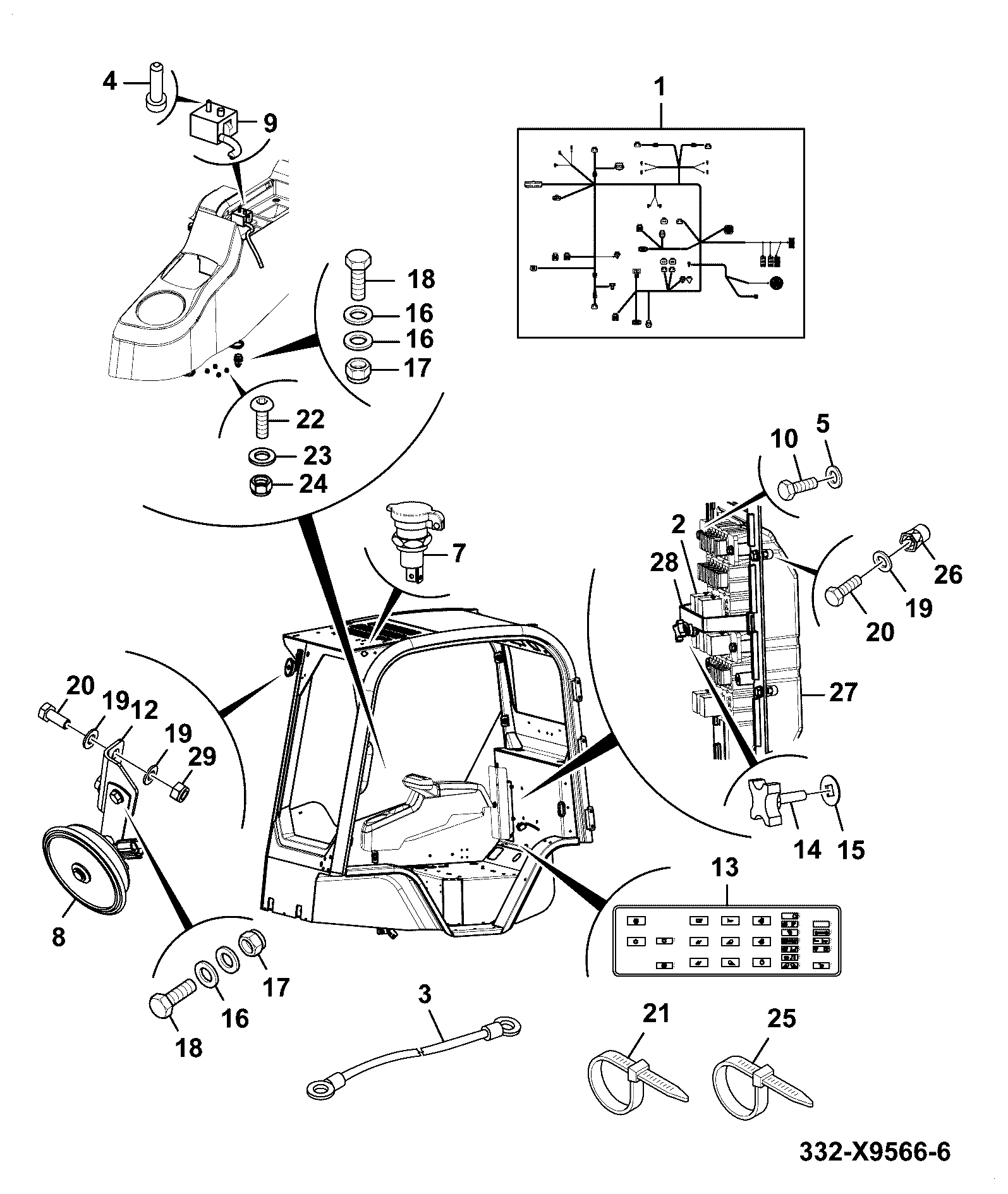 Жгут проводов 721/X1825 JCB