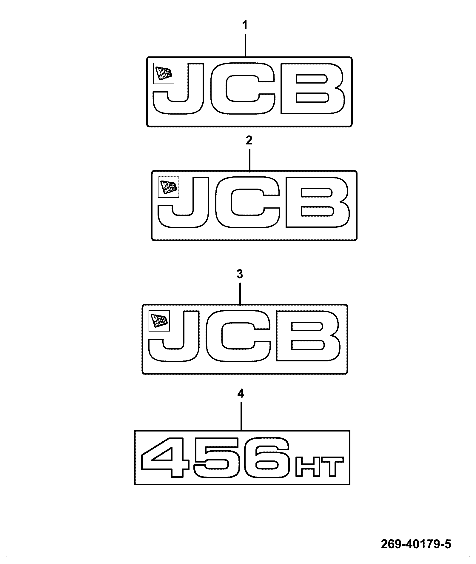 наклейка 332/K3364 JCB