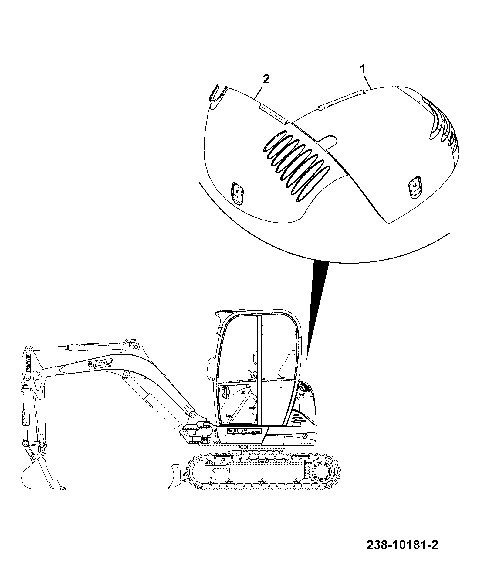 Капот 333/R2263 JCB