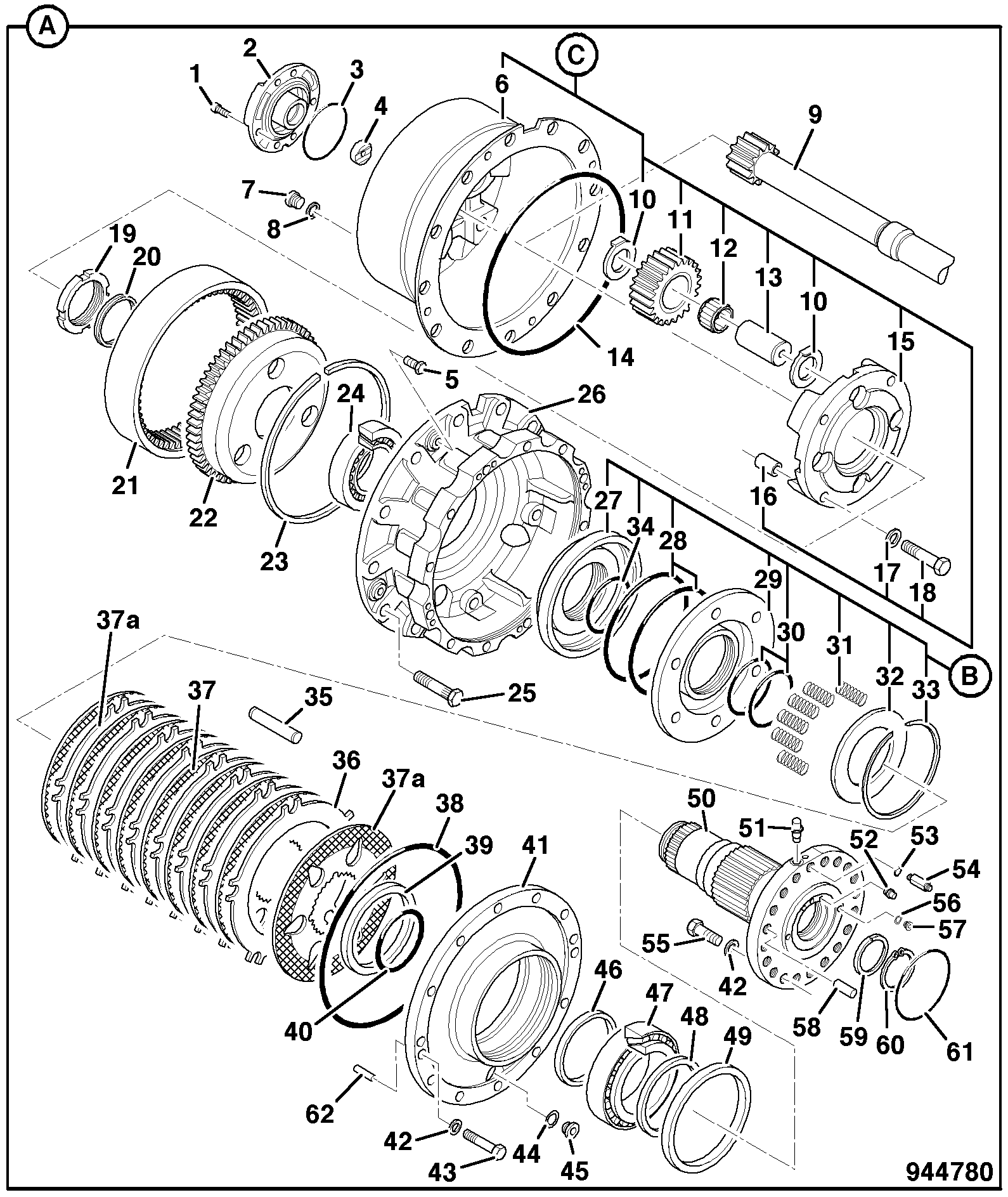 Кольцо уплотнительное 332/D8232 JCB