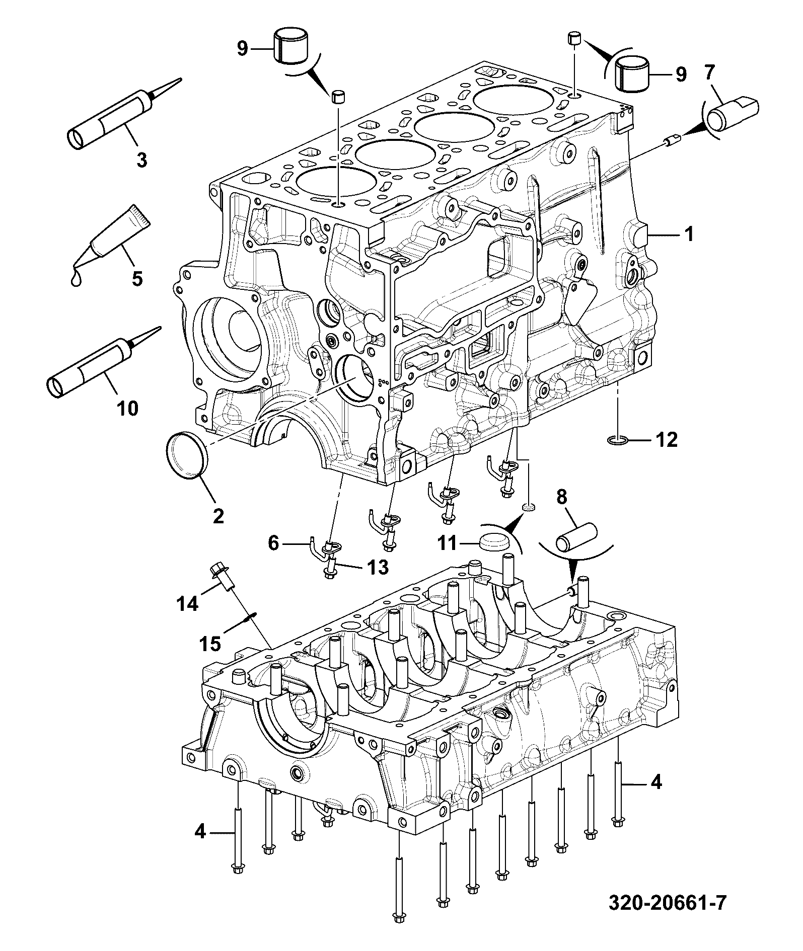 Блок 320/01891 JCB
