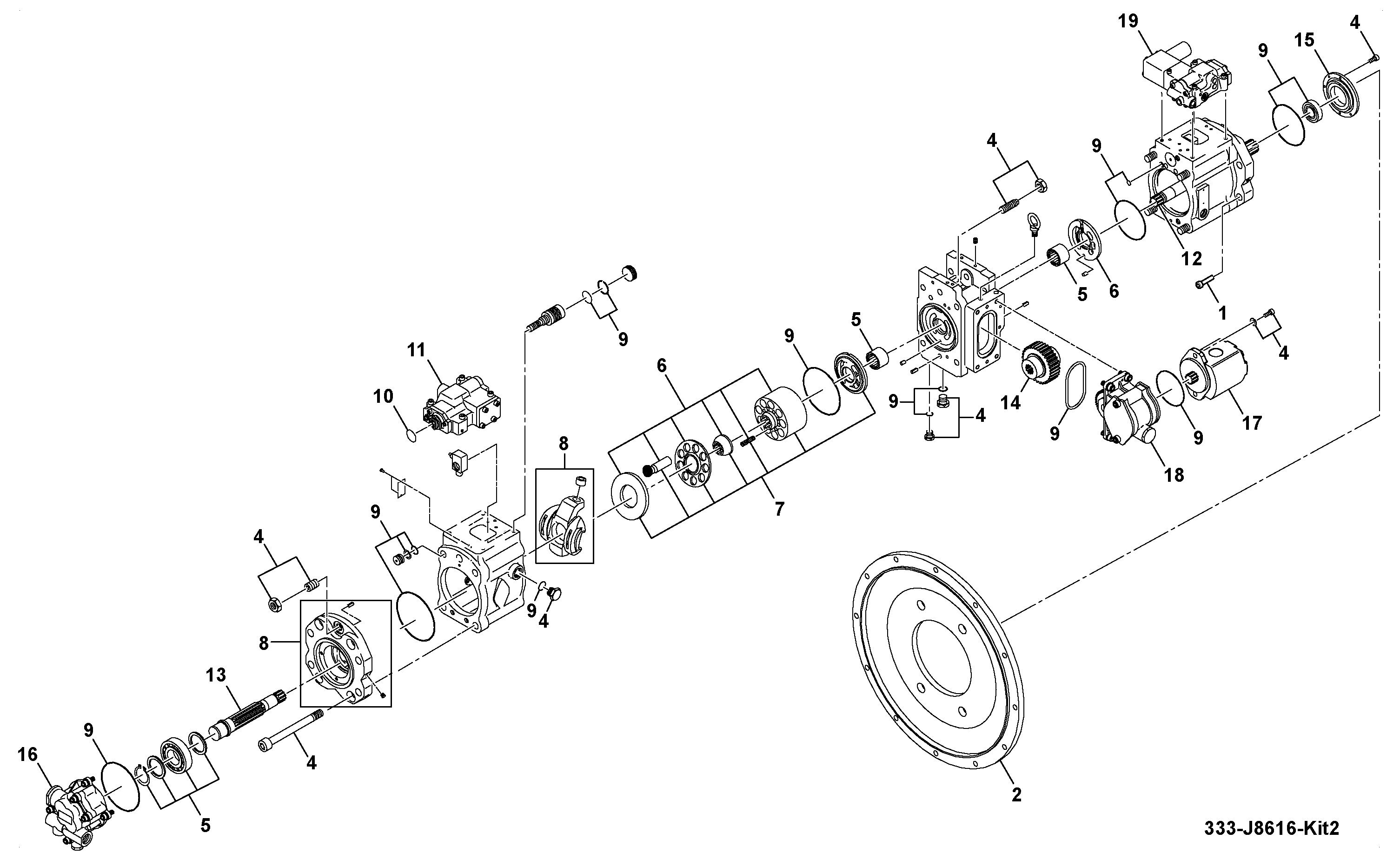 Комплект 334/E0568 JCB