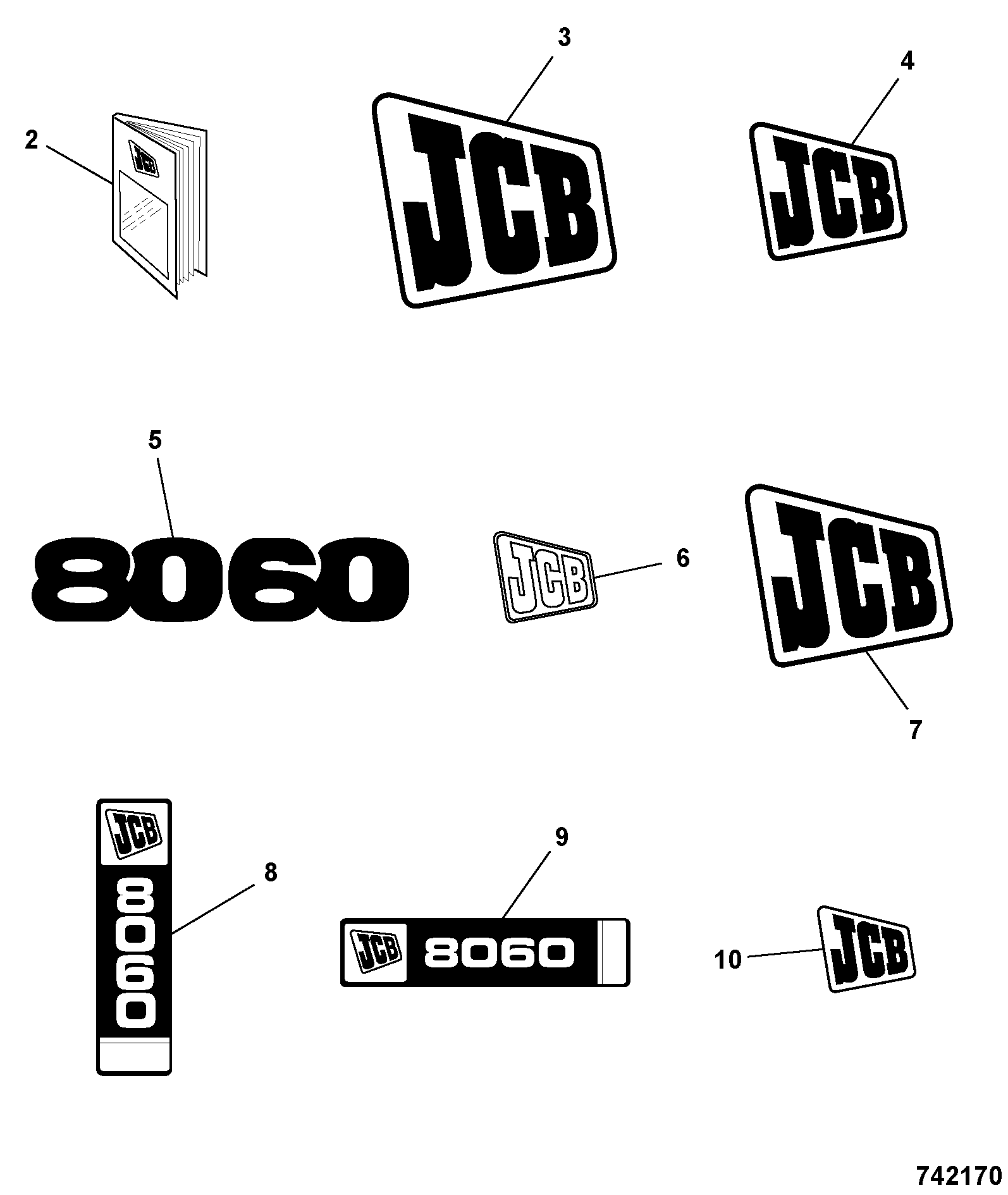 Наклейка 817/18382 JCB