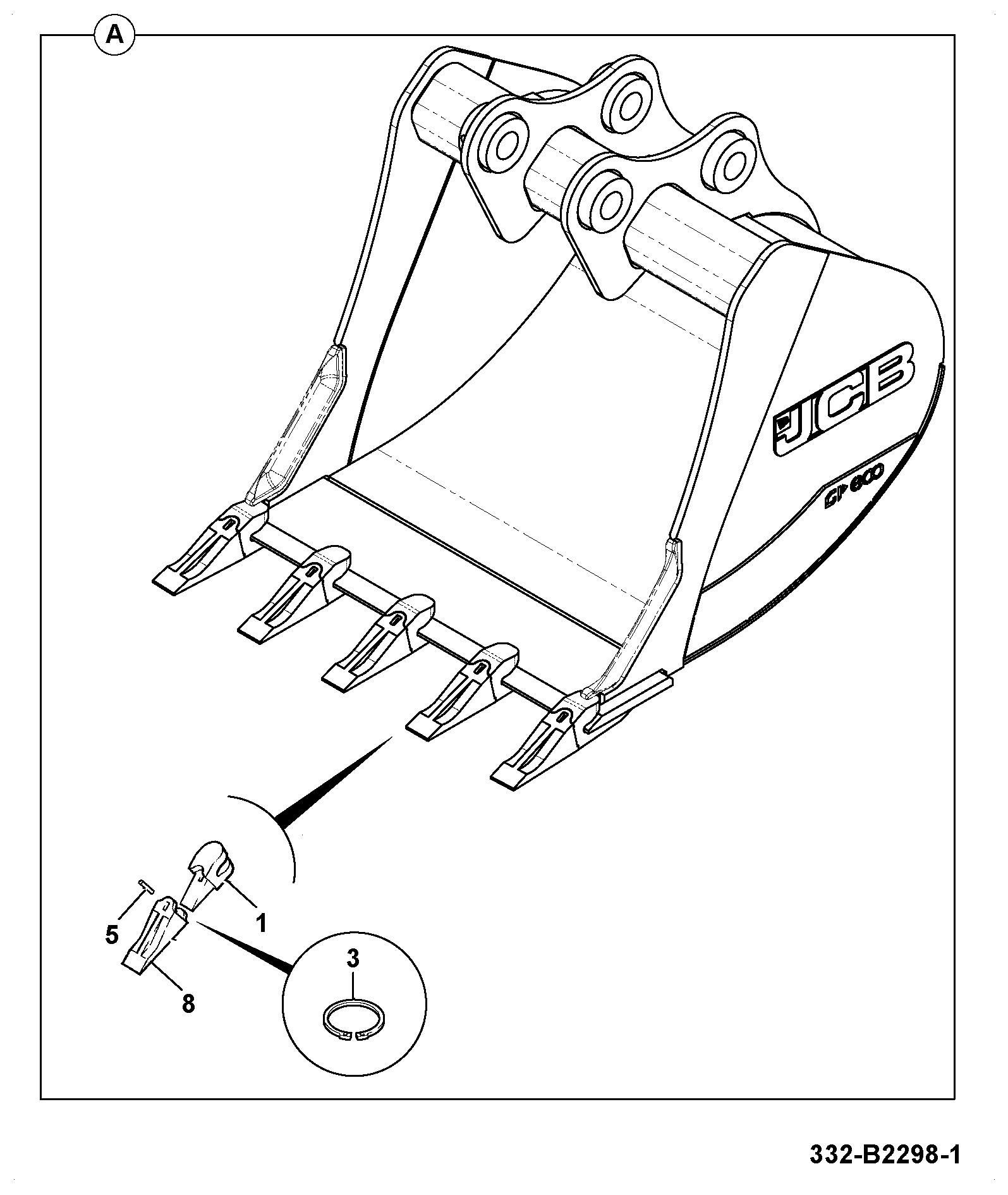 боковой SKID пластина 332/B2322 JCB
