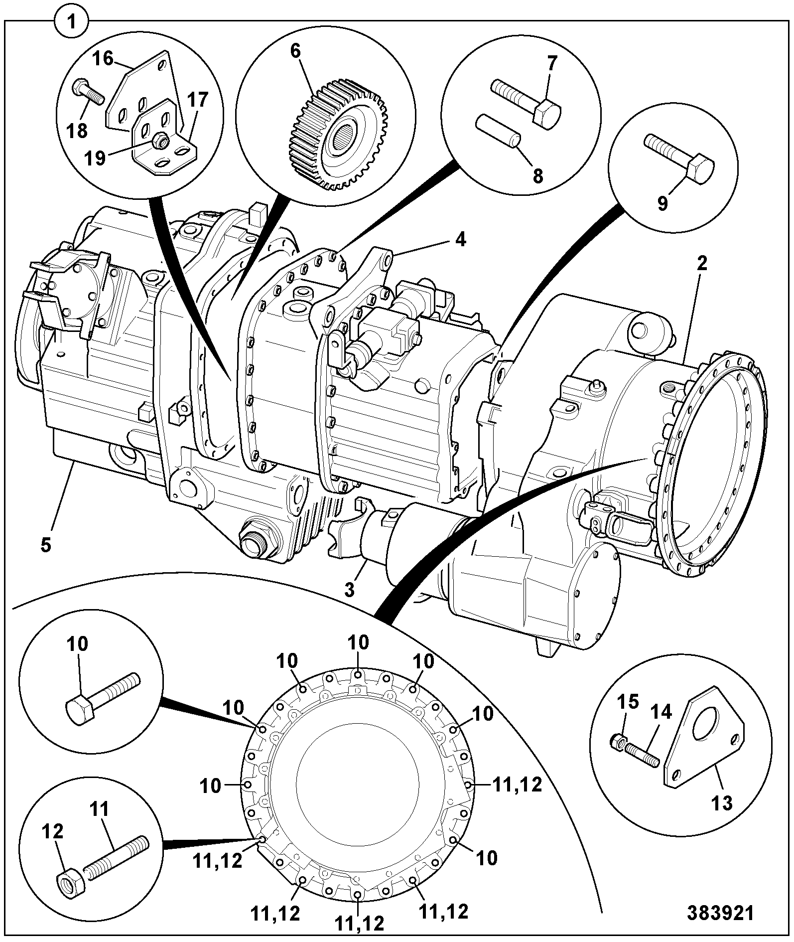 Коробка передач 456/10130 JCB