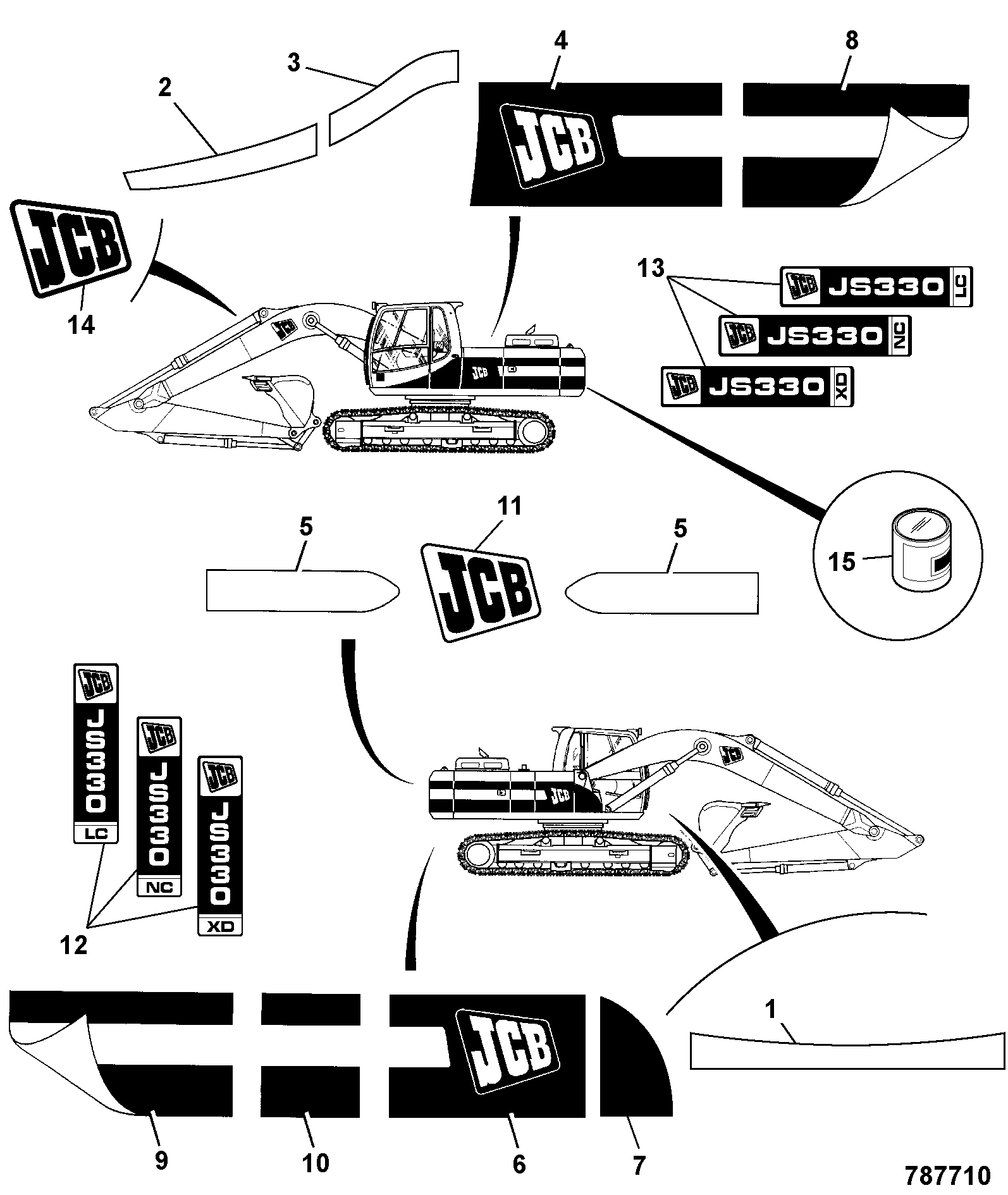 Наклейка 817/18906 JCB