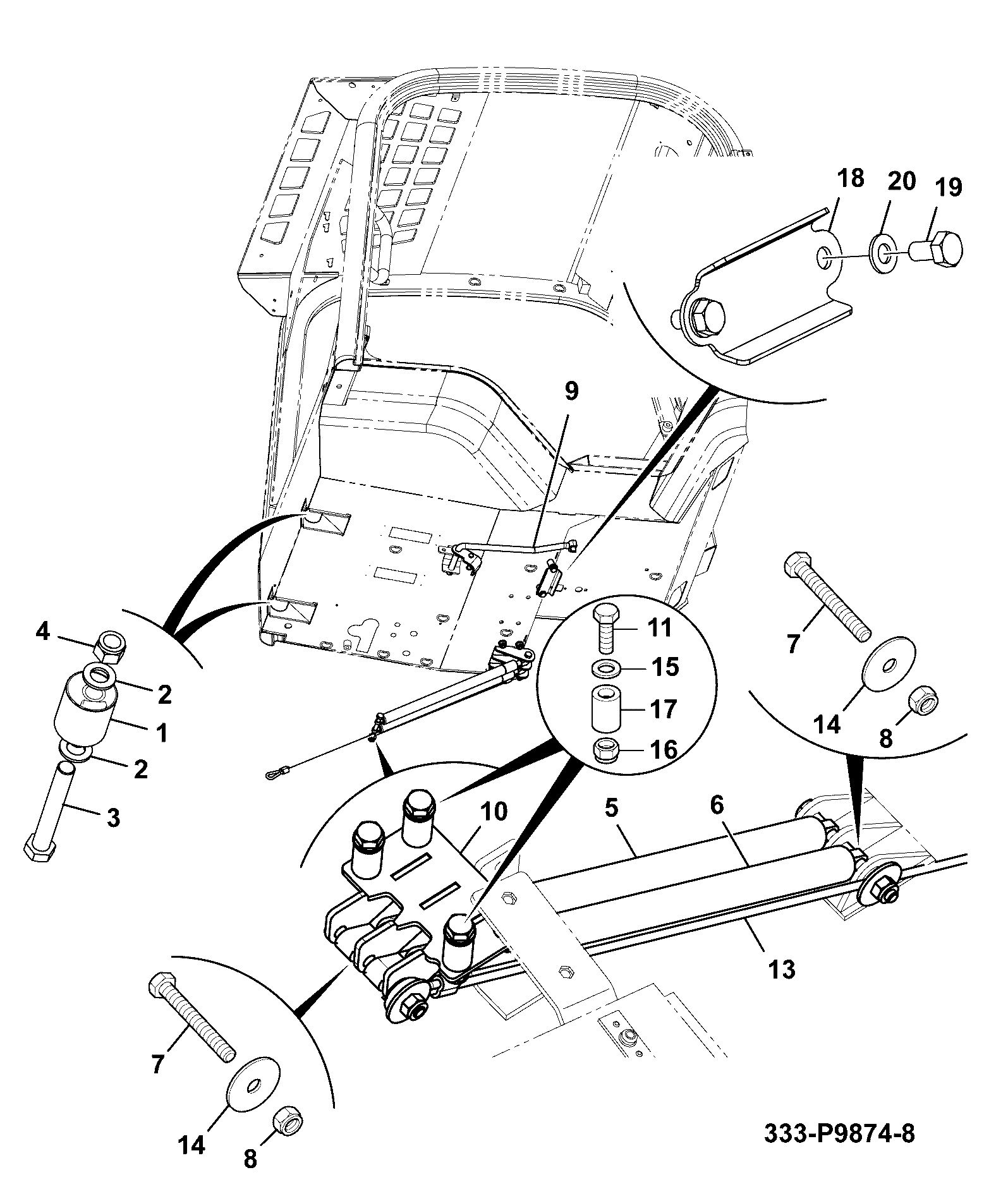Распорка 332/C3028 JCB