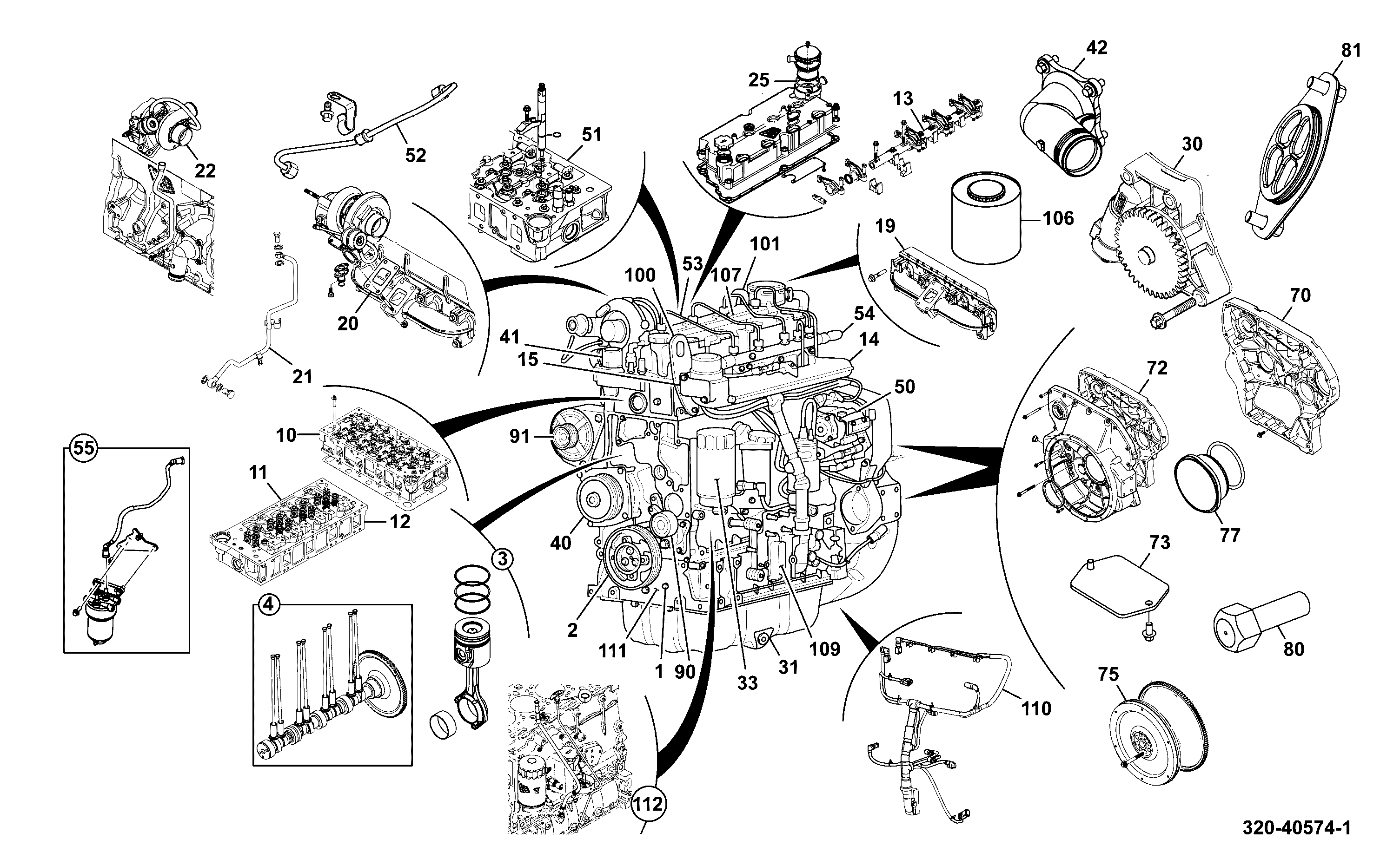 Наклейки 320/21054 JCB