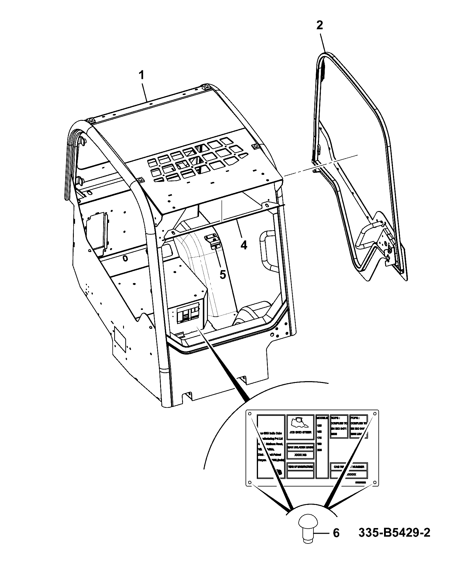 Дверь 335/C7912 JCB