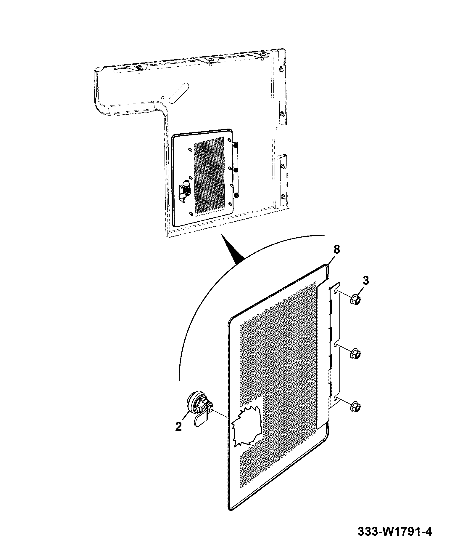 Дверь 335/E2359 JCB