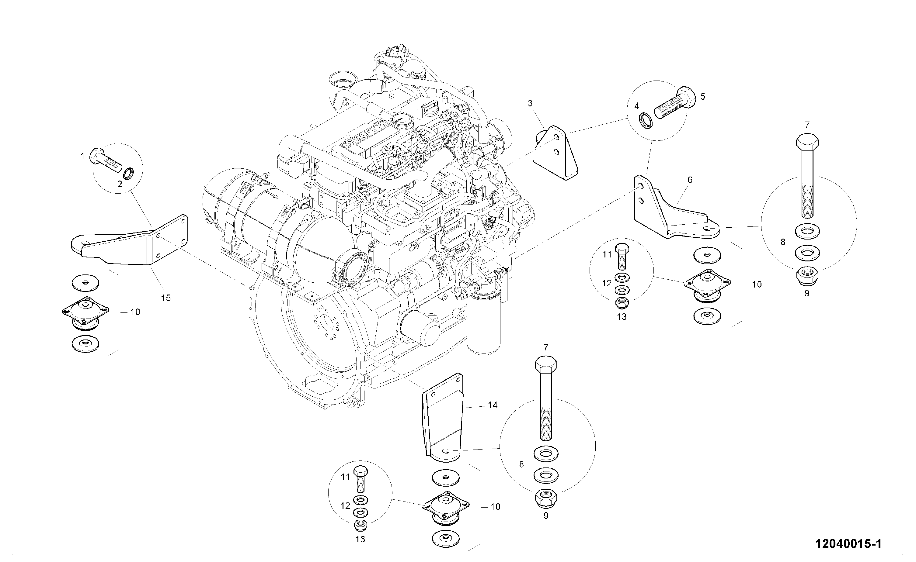 Установочный винт 336/A0941 JCB