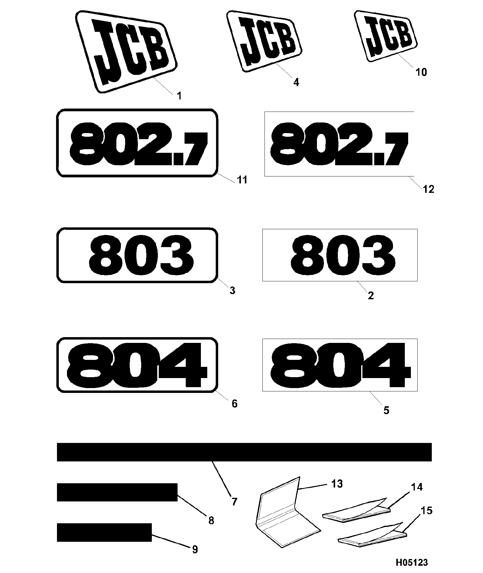 Табличка 817/03975 JCB