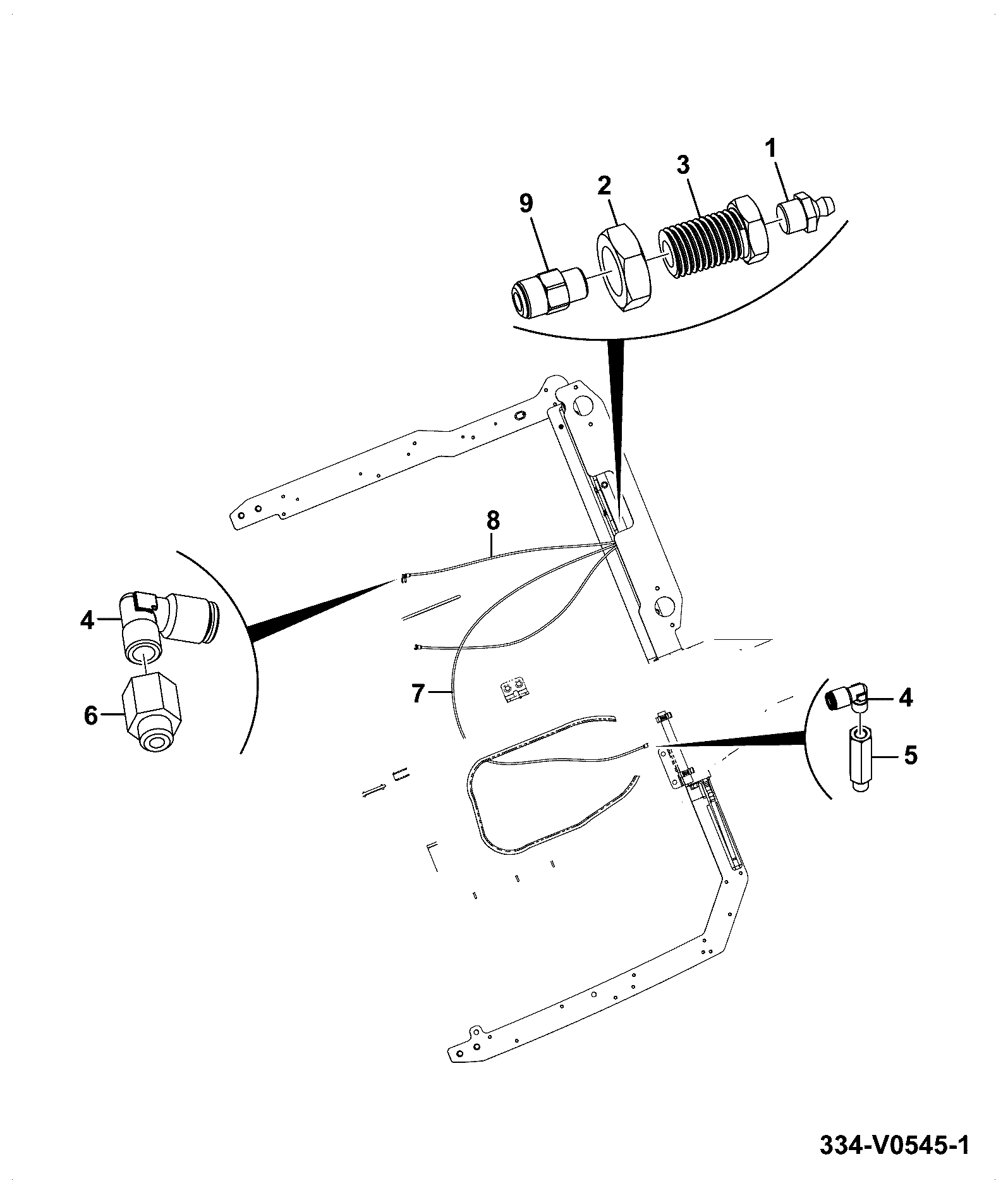 Угольник 334/V0357 JCB