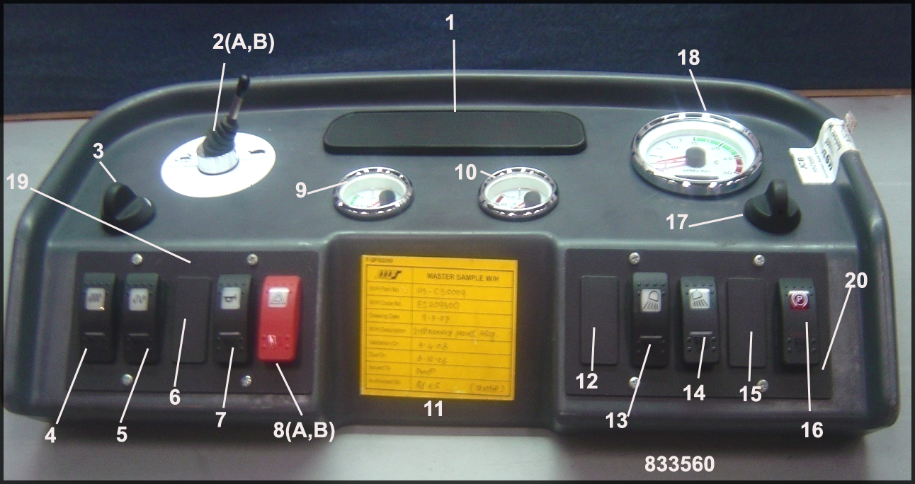 Выключатель 115-B50017 JCB