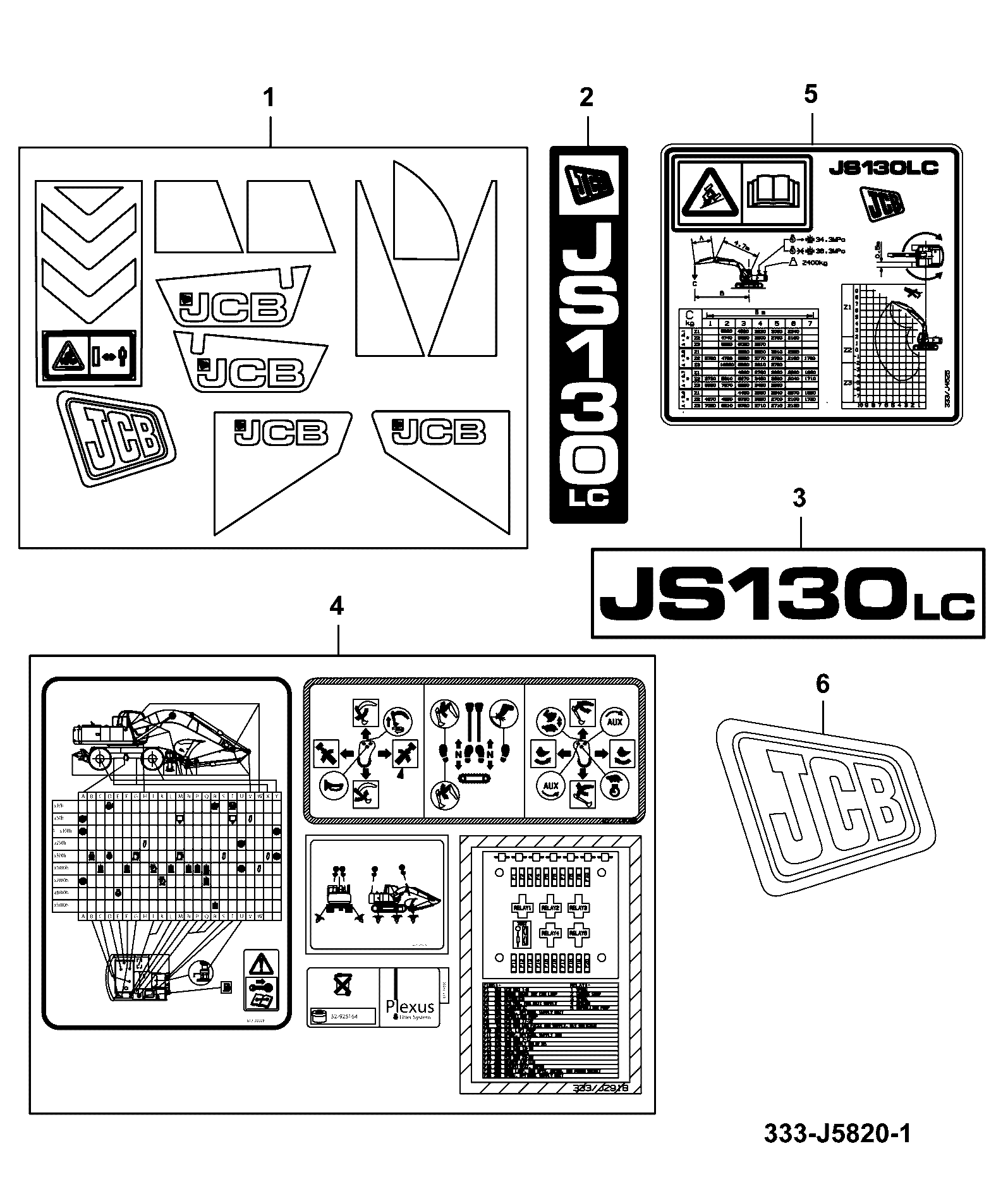 Наклейка 333/J4525 JCB