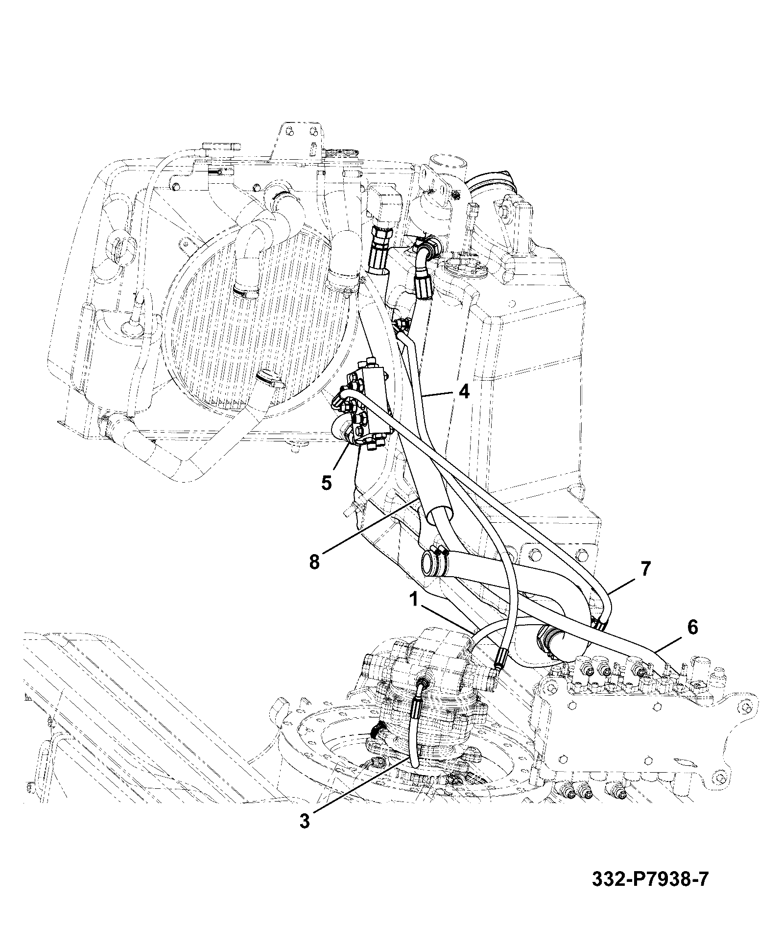 Шланг 332/P8610 JCB