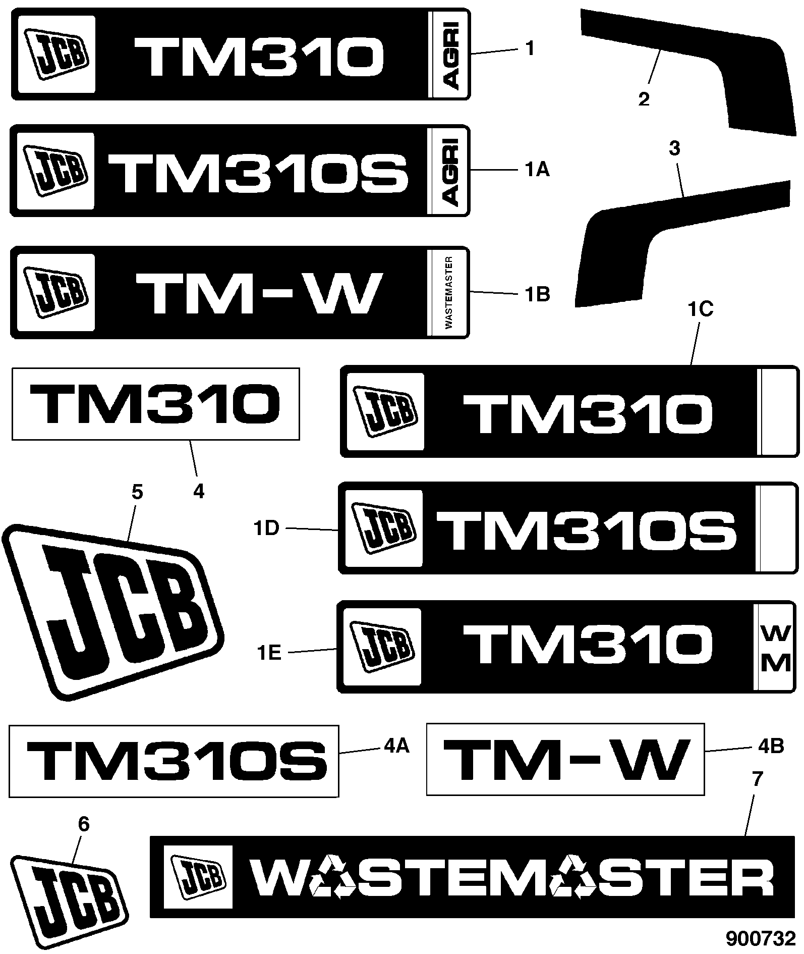Наклейка 817/20972 JCB