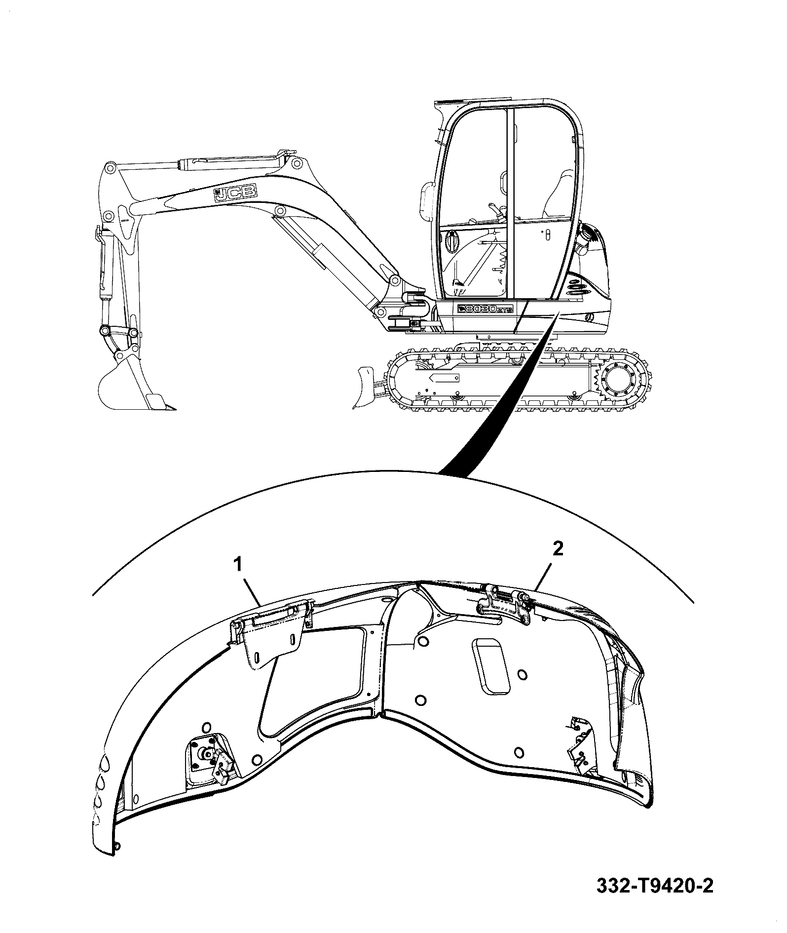 Крышка 333/R2549 JCB