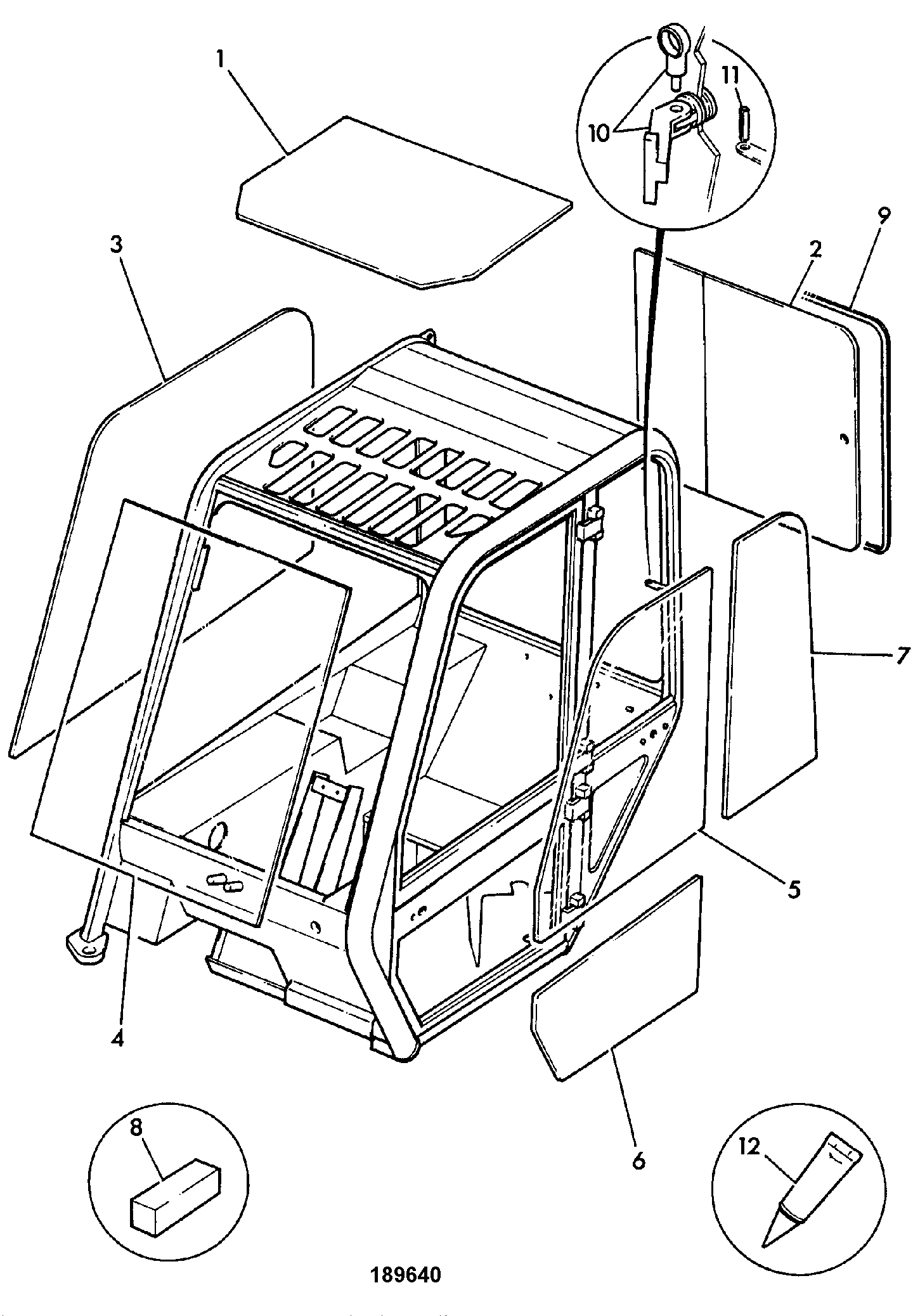 стекло 827/30516 JCB