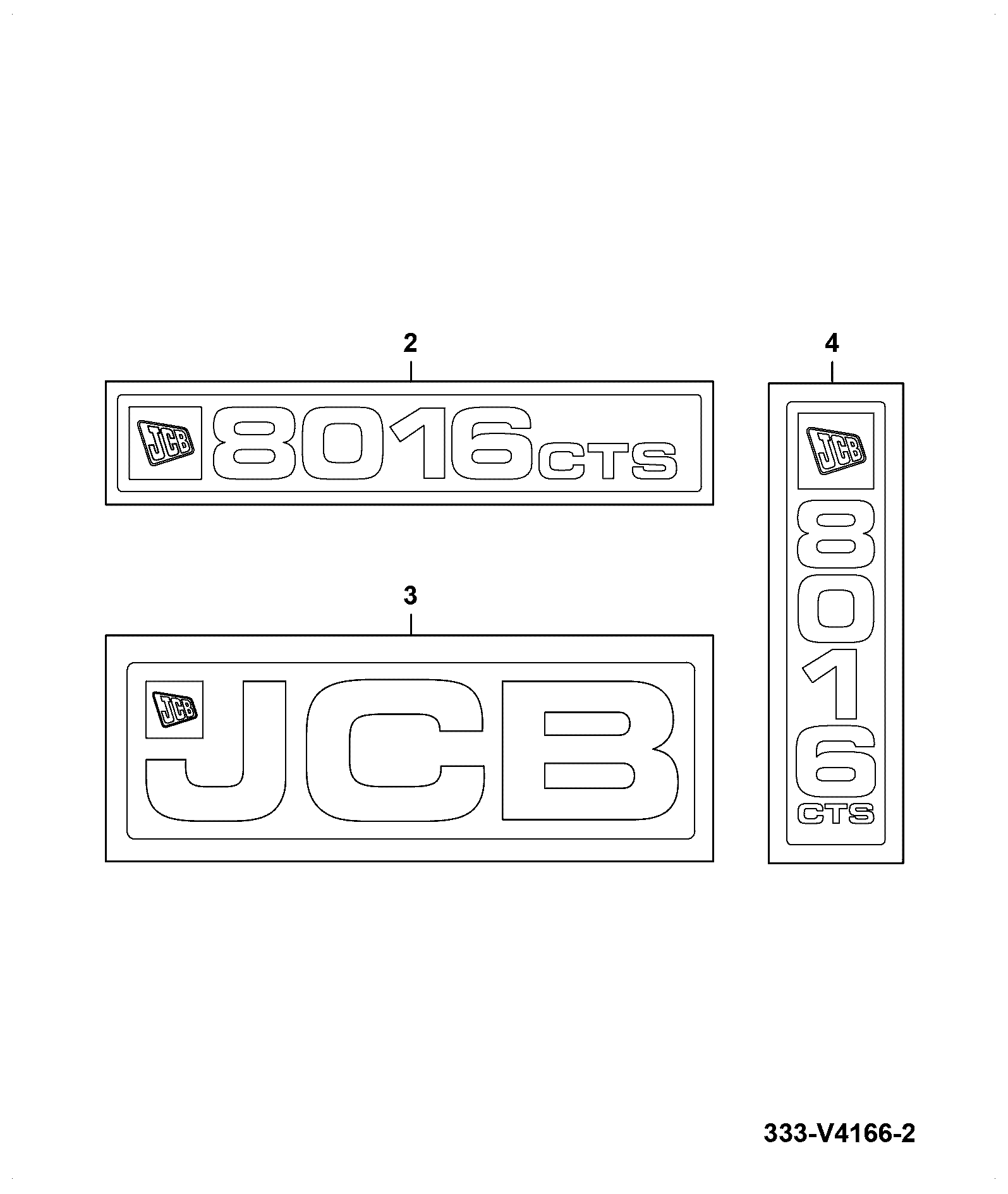 Наклейка 333/R3863 JCB