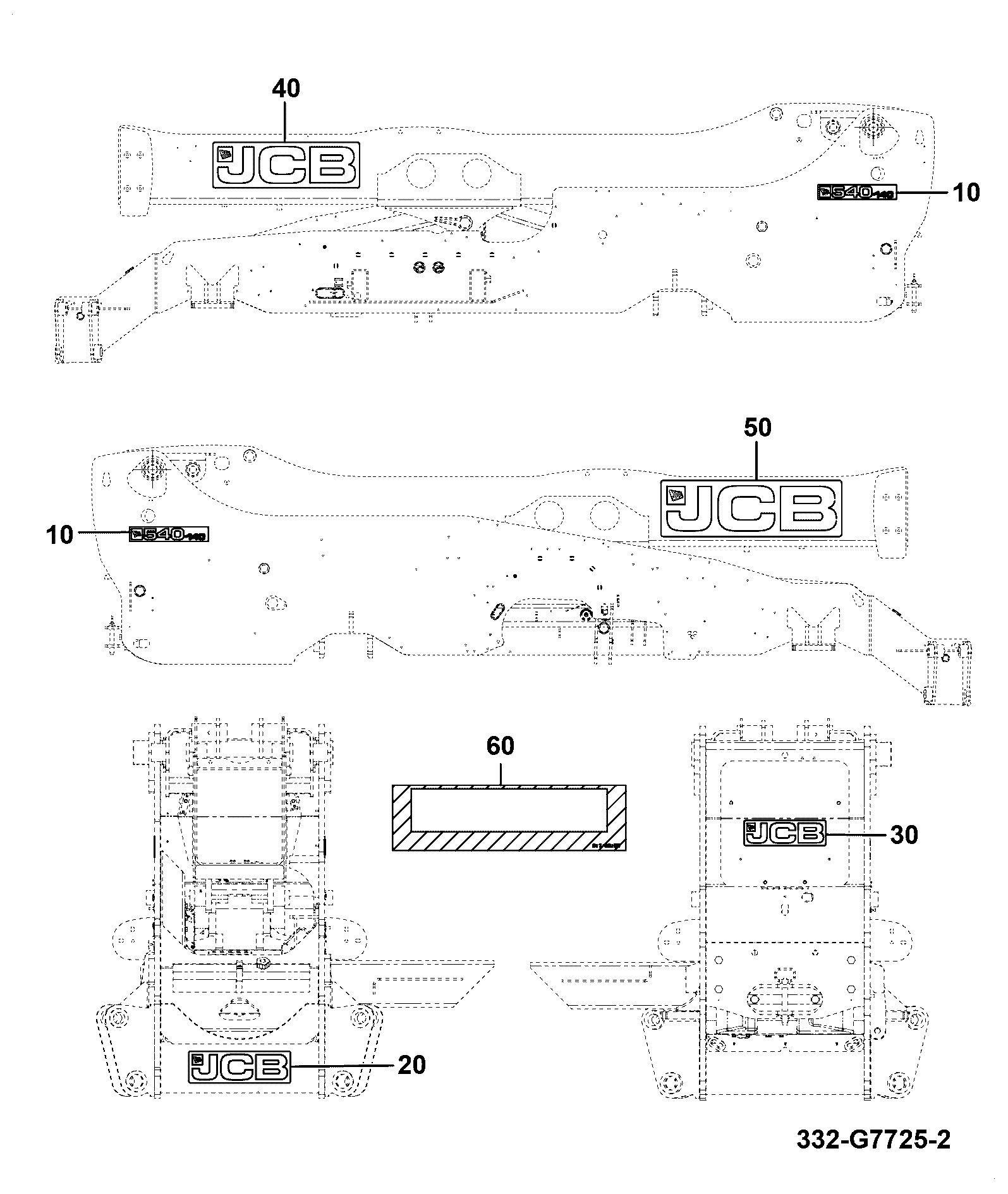 Наклейка 333/P7496 JCB