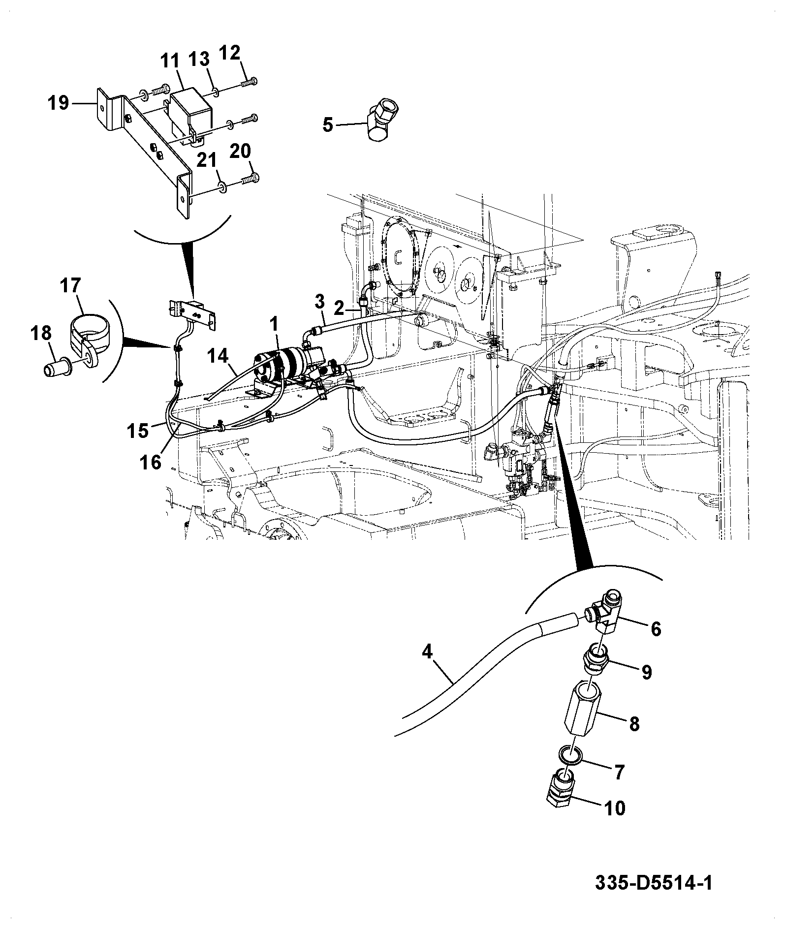 Шланг 335/D5515 JCB