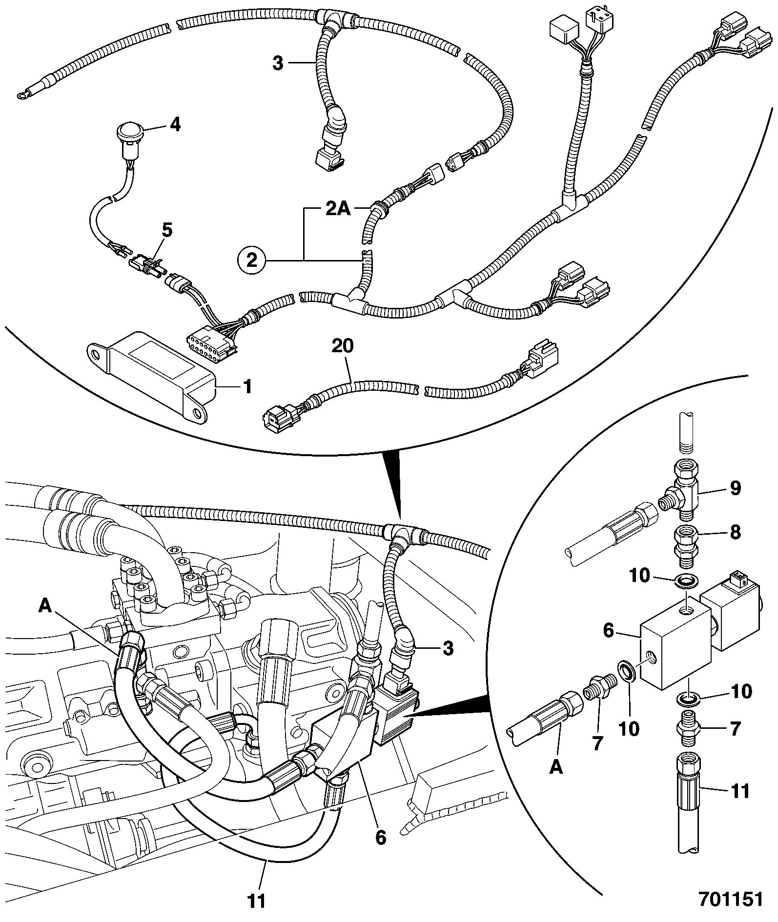 Жгут проводов 721/11281 JCB
