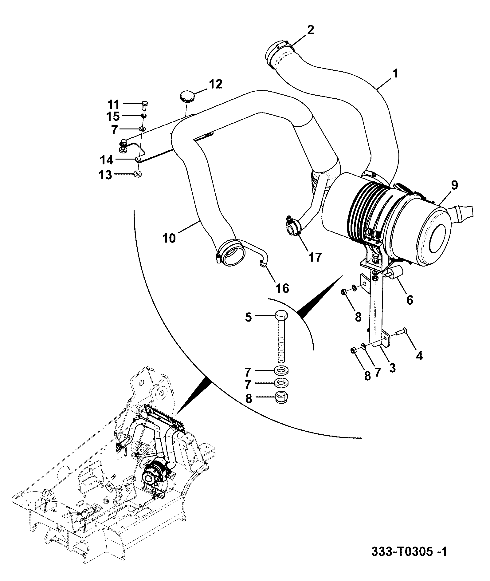 Шланг 333/W0812 JCB