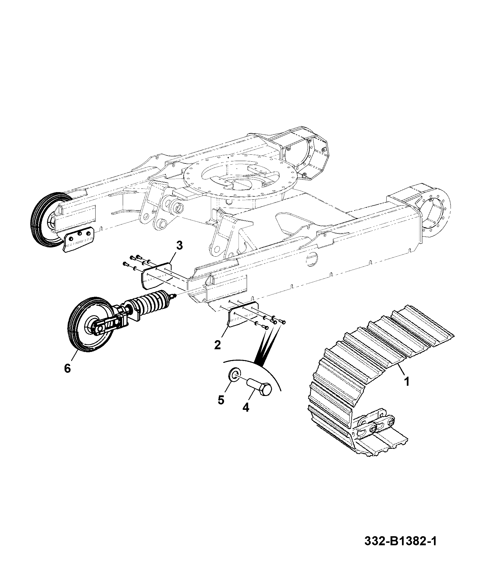 Натяжной ролик 332/B0070 JCB