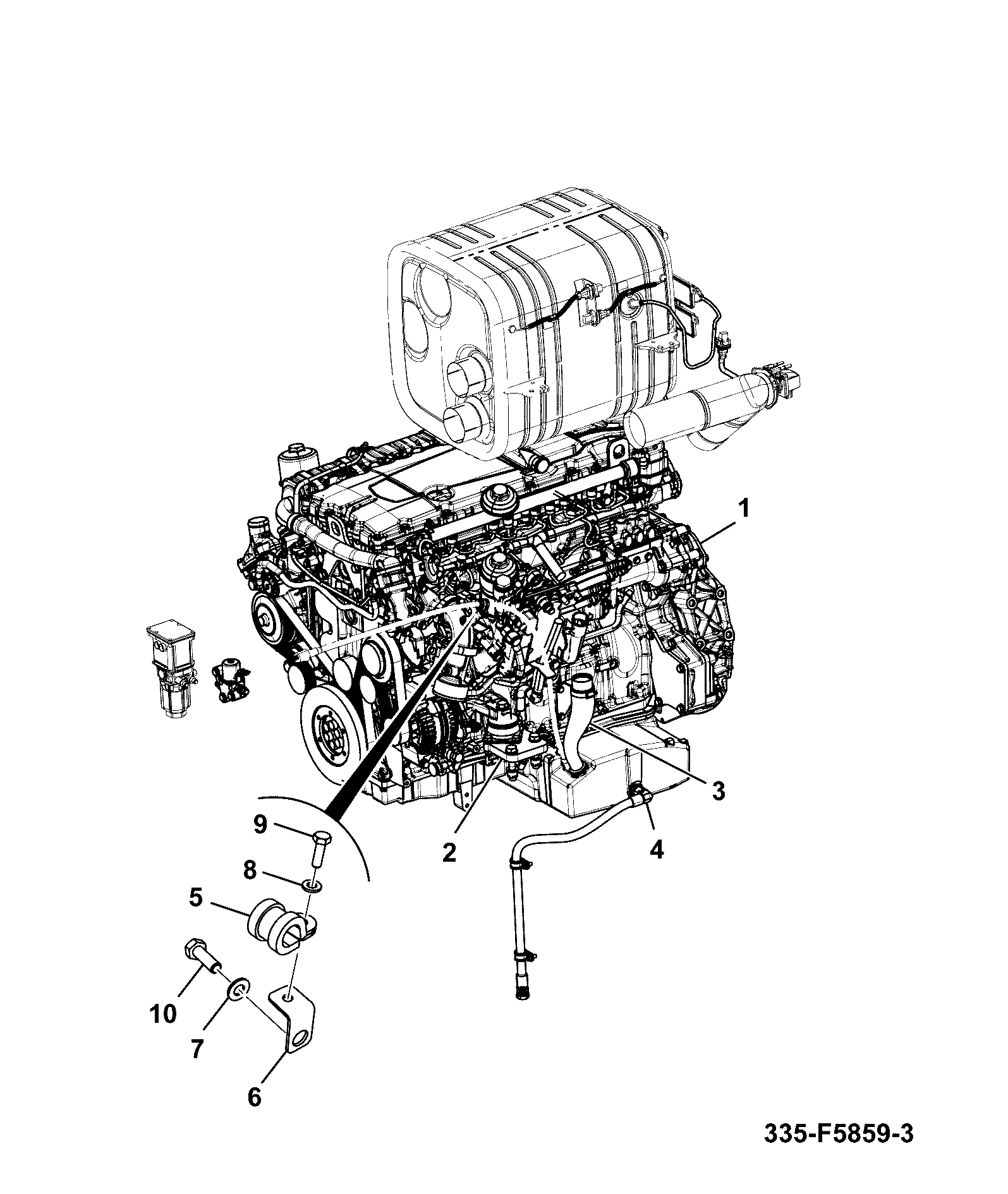 Двигатель 335/H3199 JCB