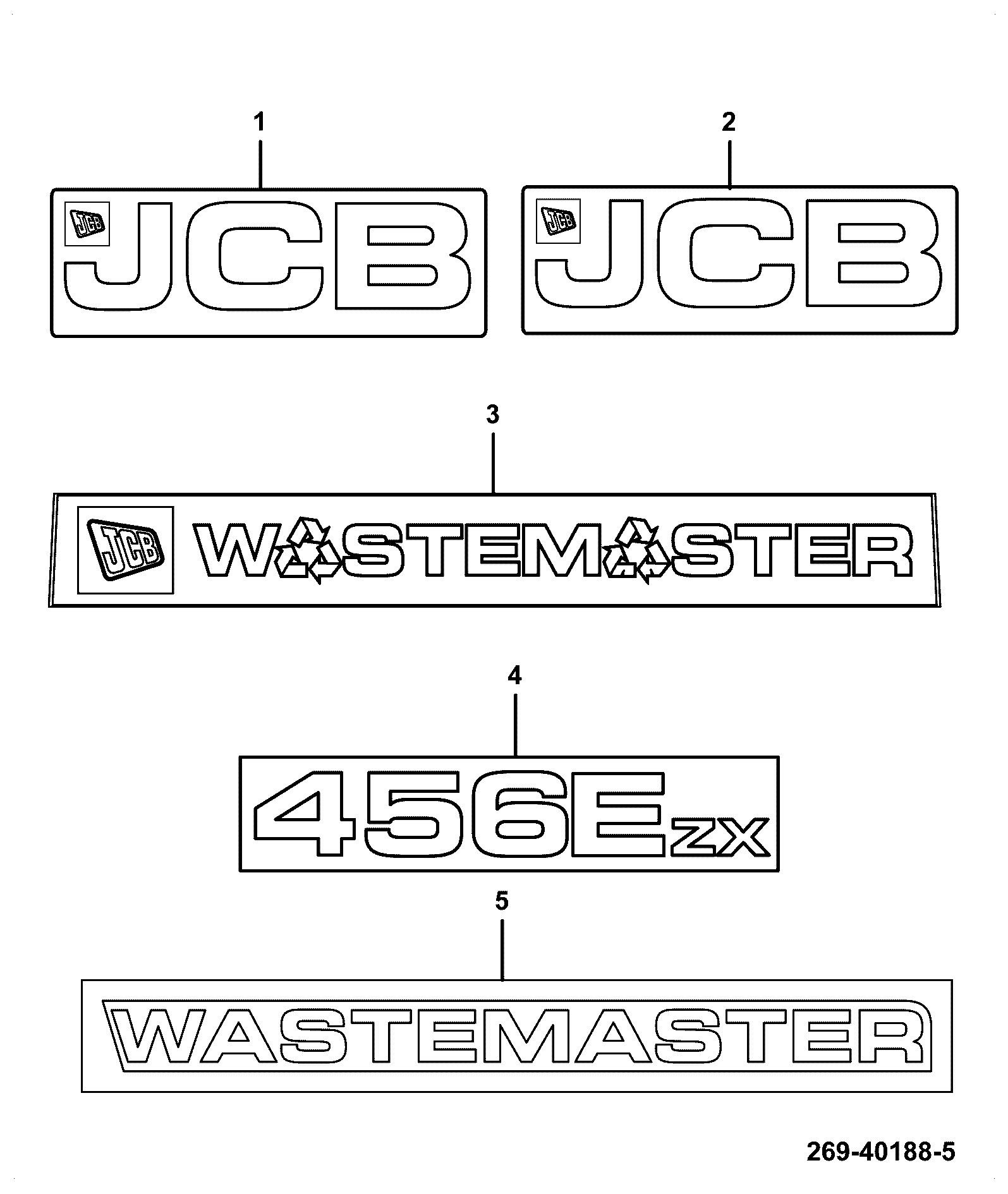 Наклейка 333/R5397 JCB