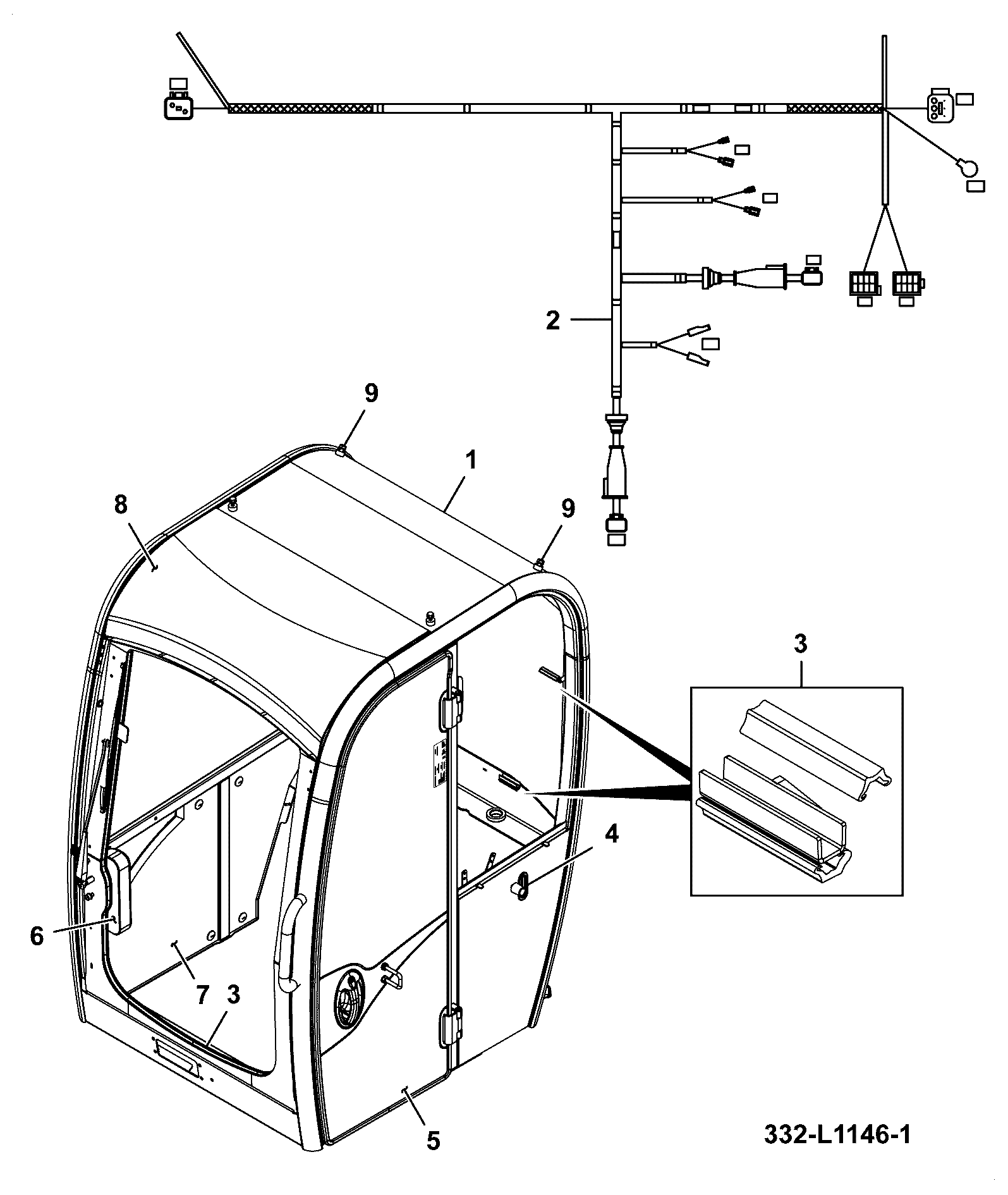 Стекло 238/11341 JCB
