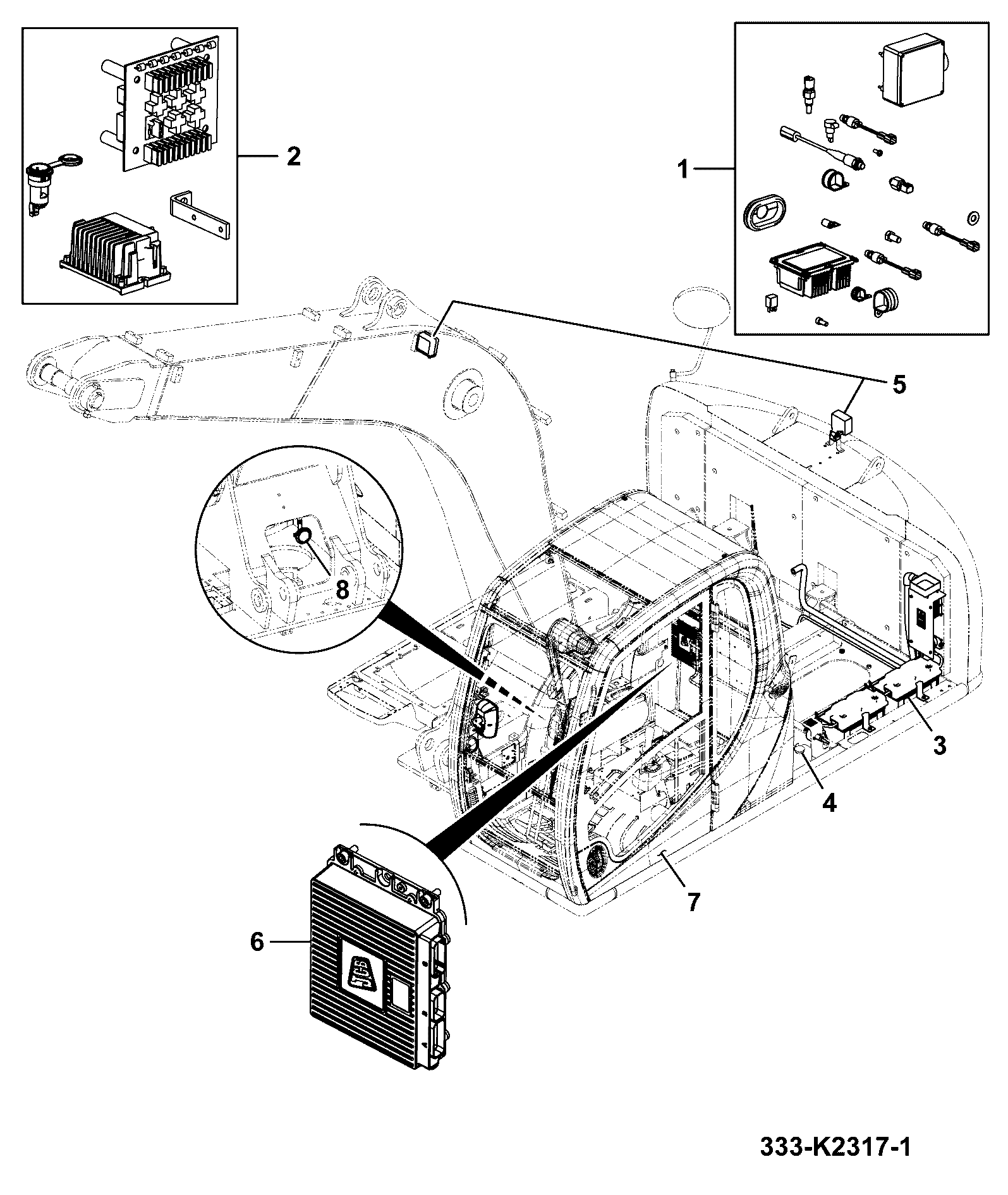 Электрооборудование 333/K2465 JCB