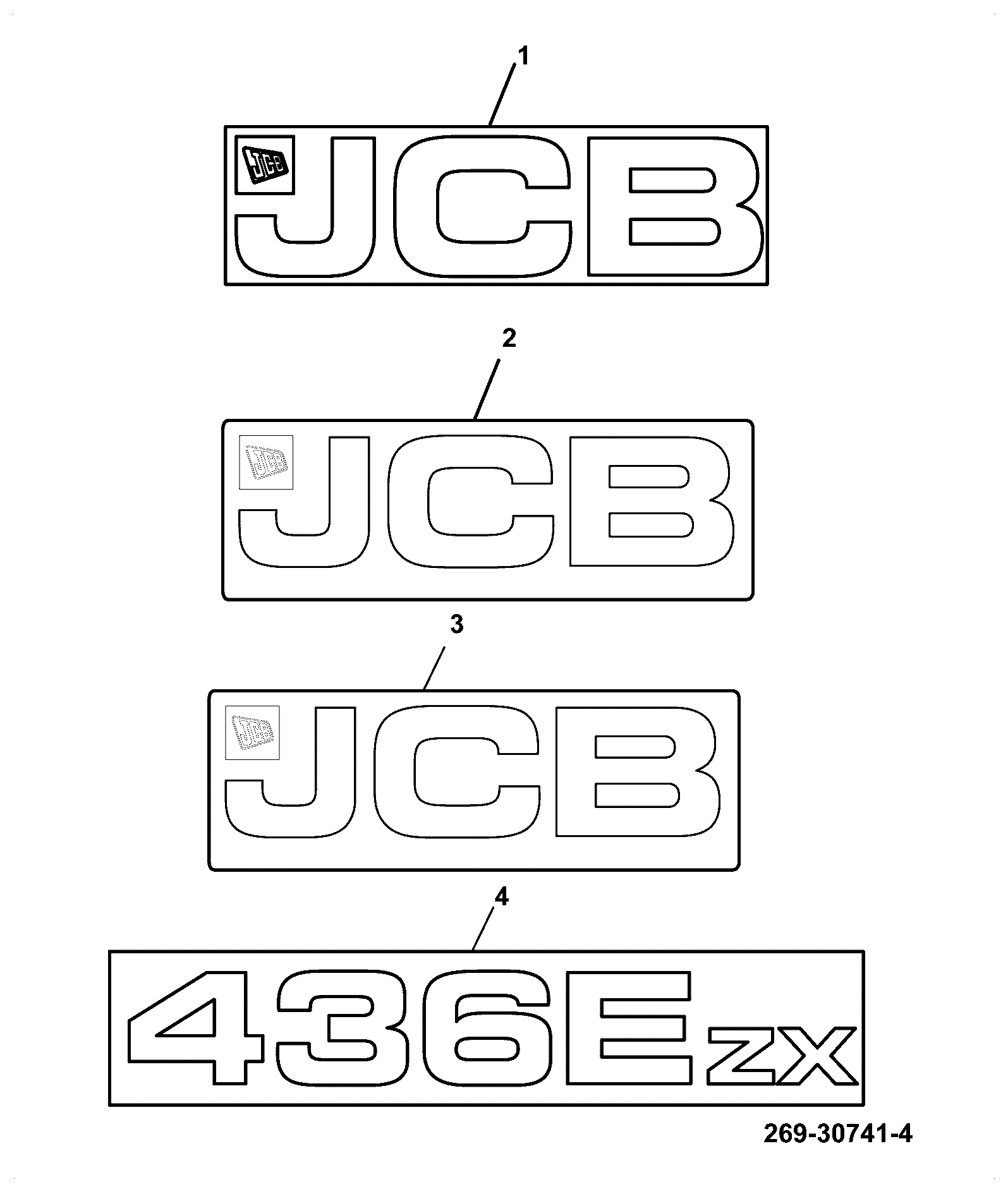Наклейка 333/R5392 JCB