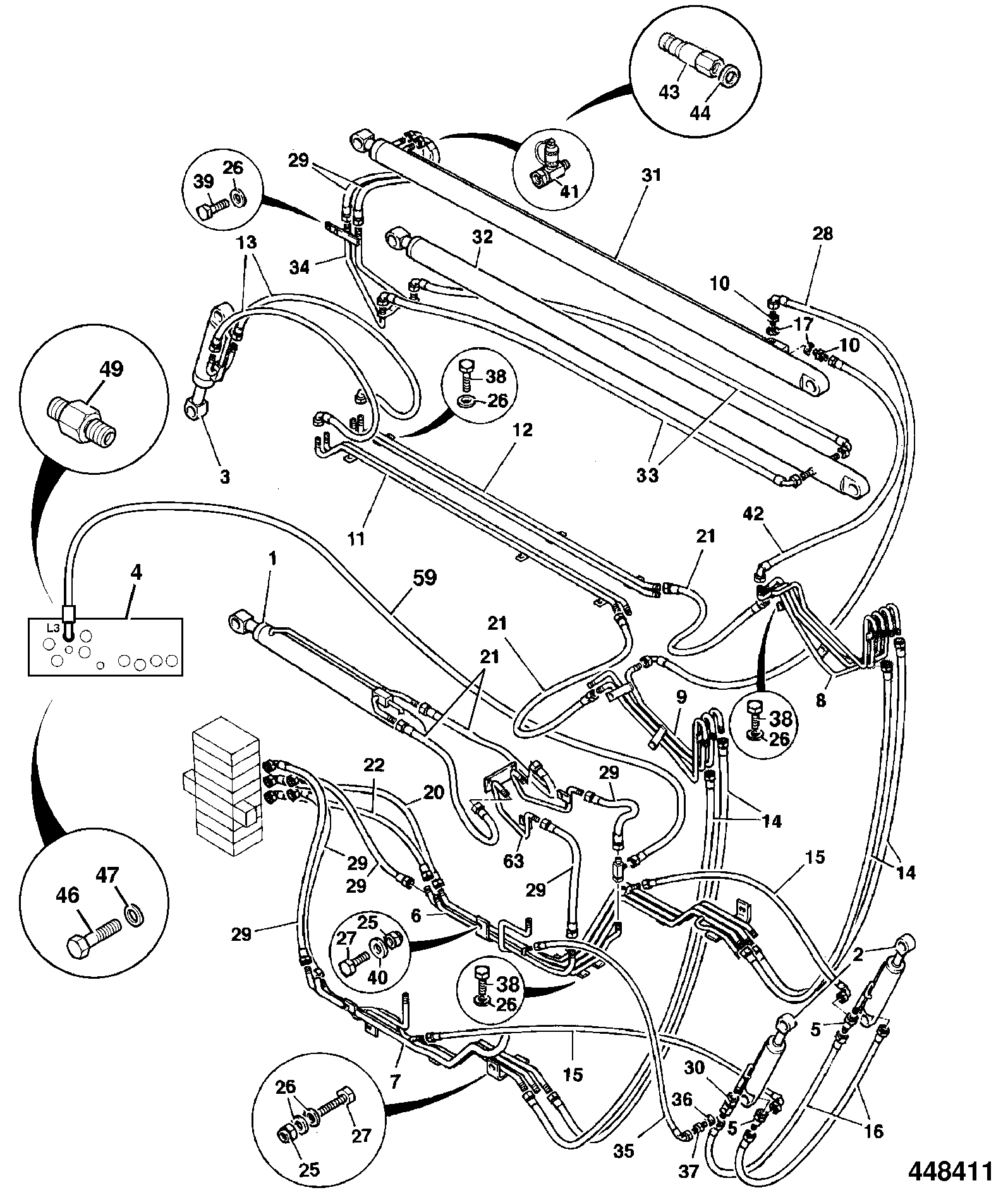 шланг 160/01234 JCB