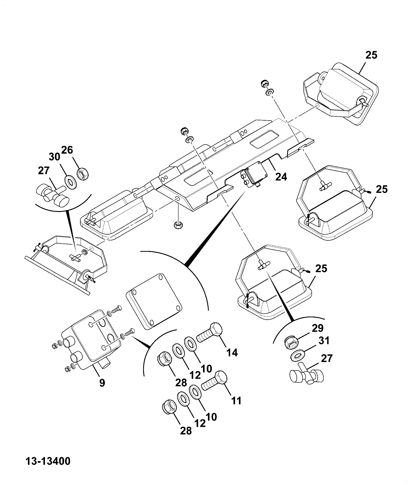 Фонарь 334/C0833 JCB