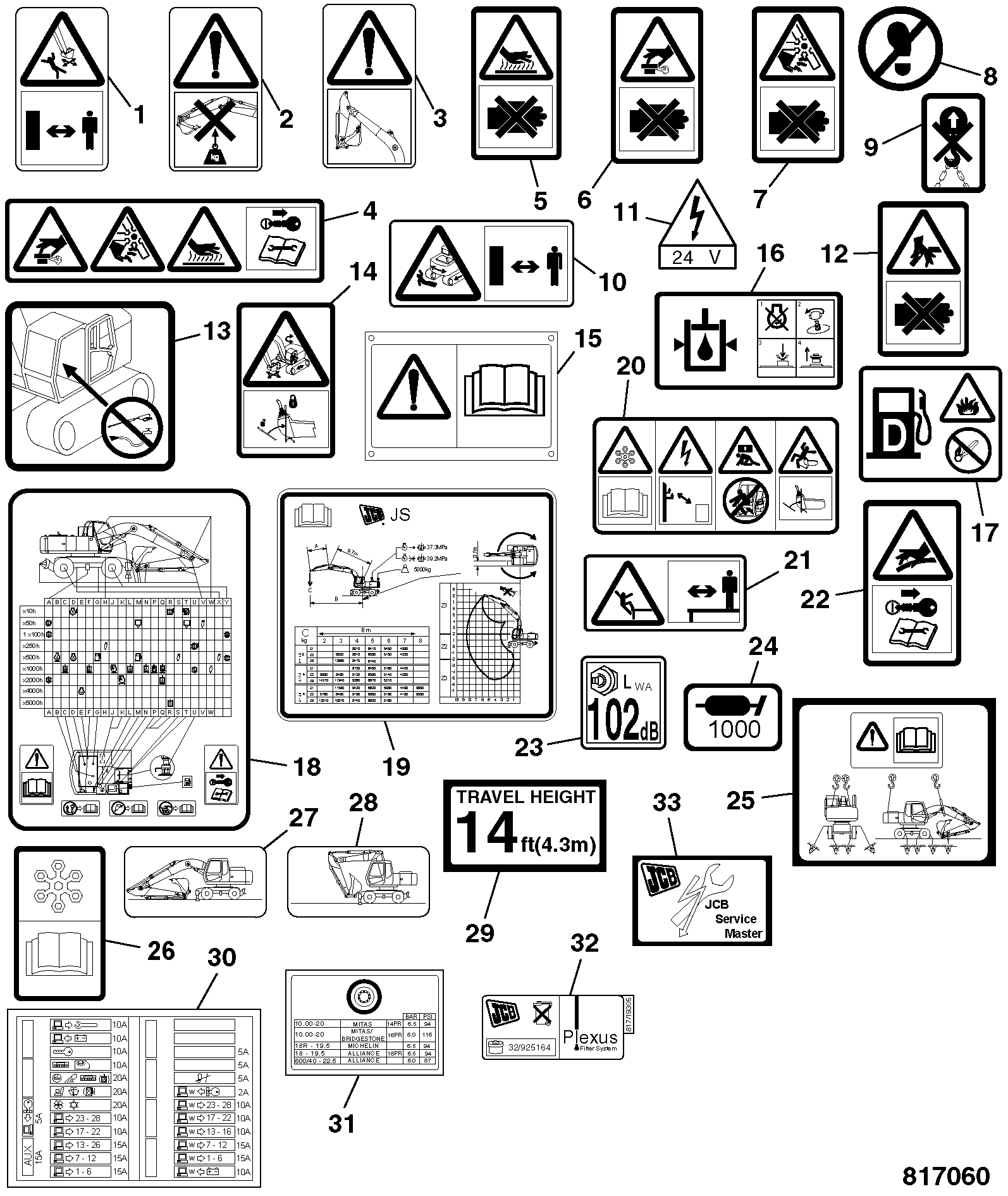 Наклейка 817/20327 JCB