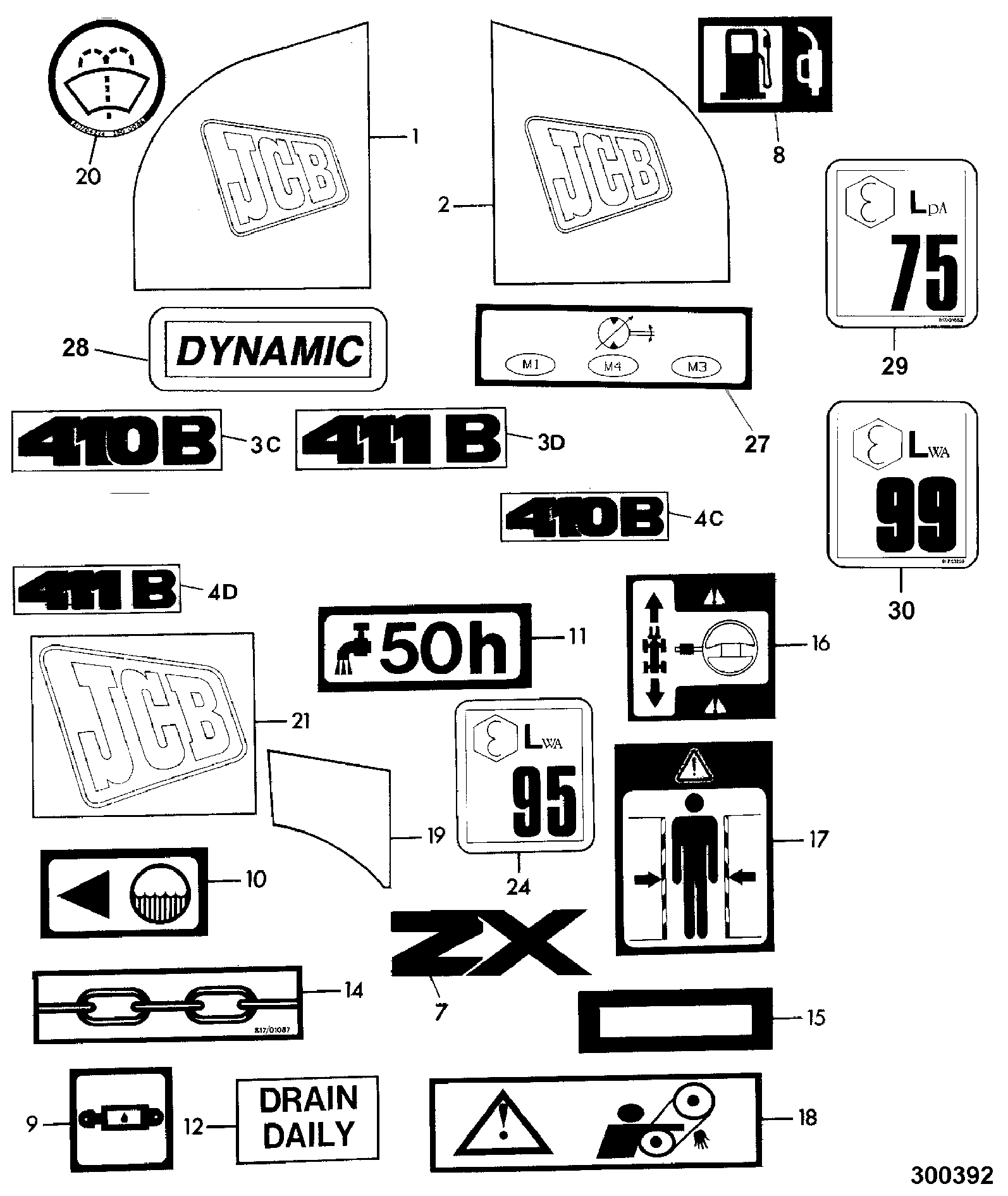 Наклейка 817/05048 JCB