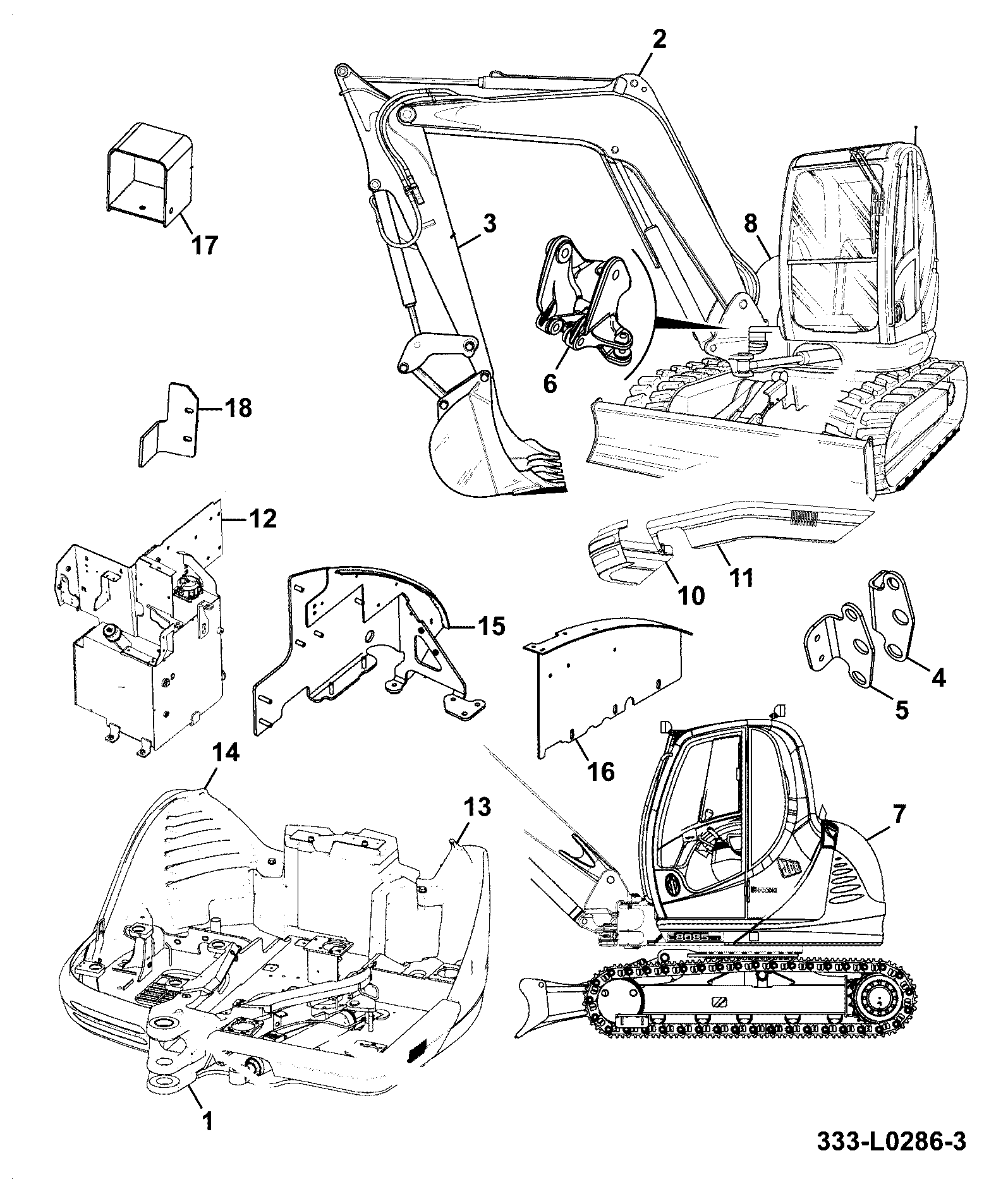 Поворотная стойка 333/L0212 JCB