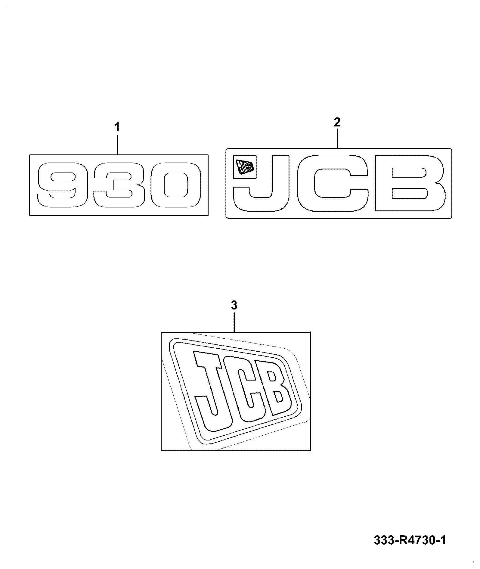 Наклейка 333/R4659 JCB