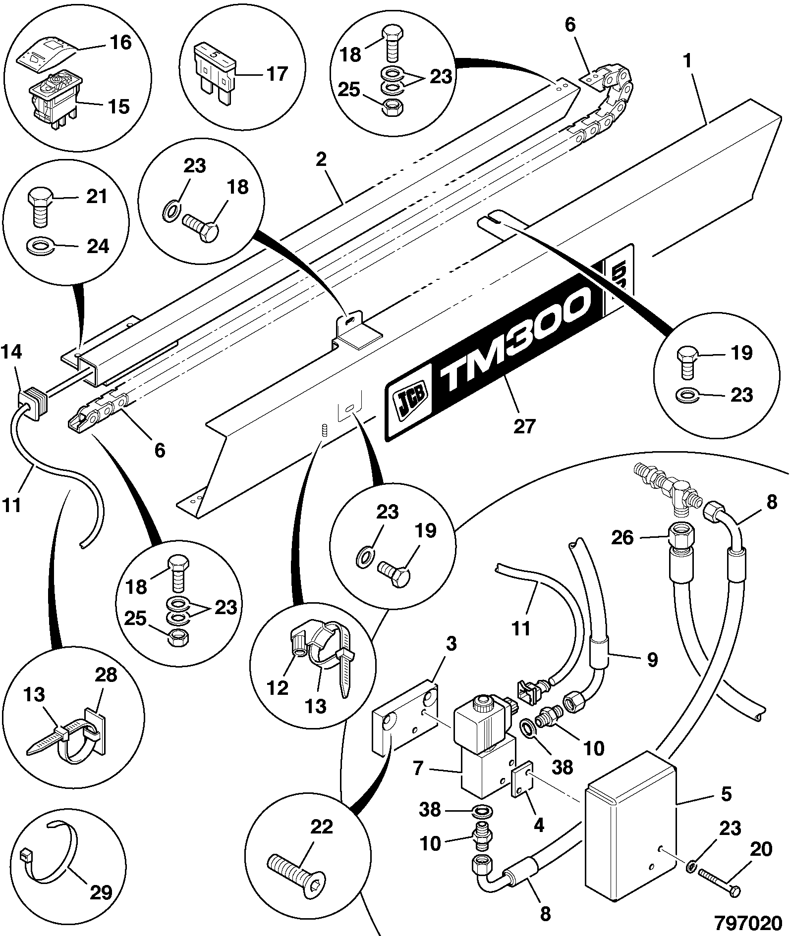 Жгут проводов 721/11911 JCB