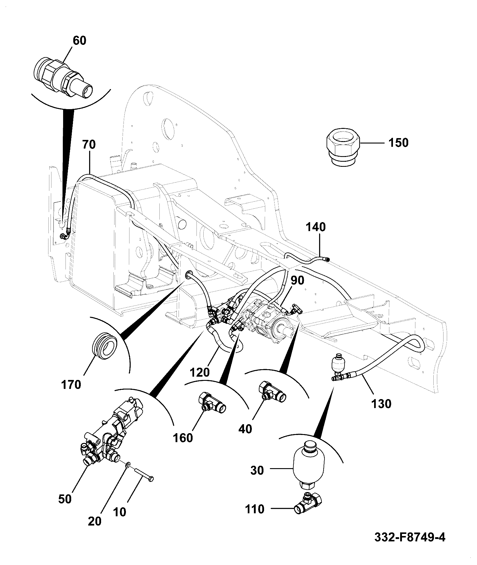 Шланг 332/F0589 JCB